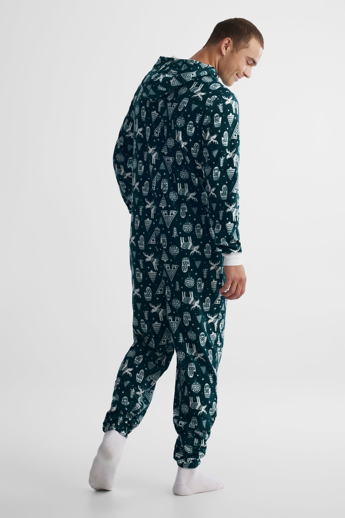 Pyjama une-pièce à capuchon - Homme && SARCELLE/MULTI