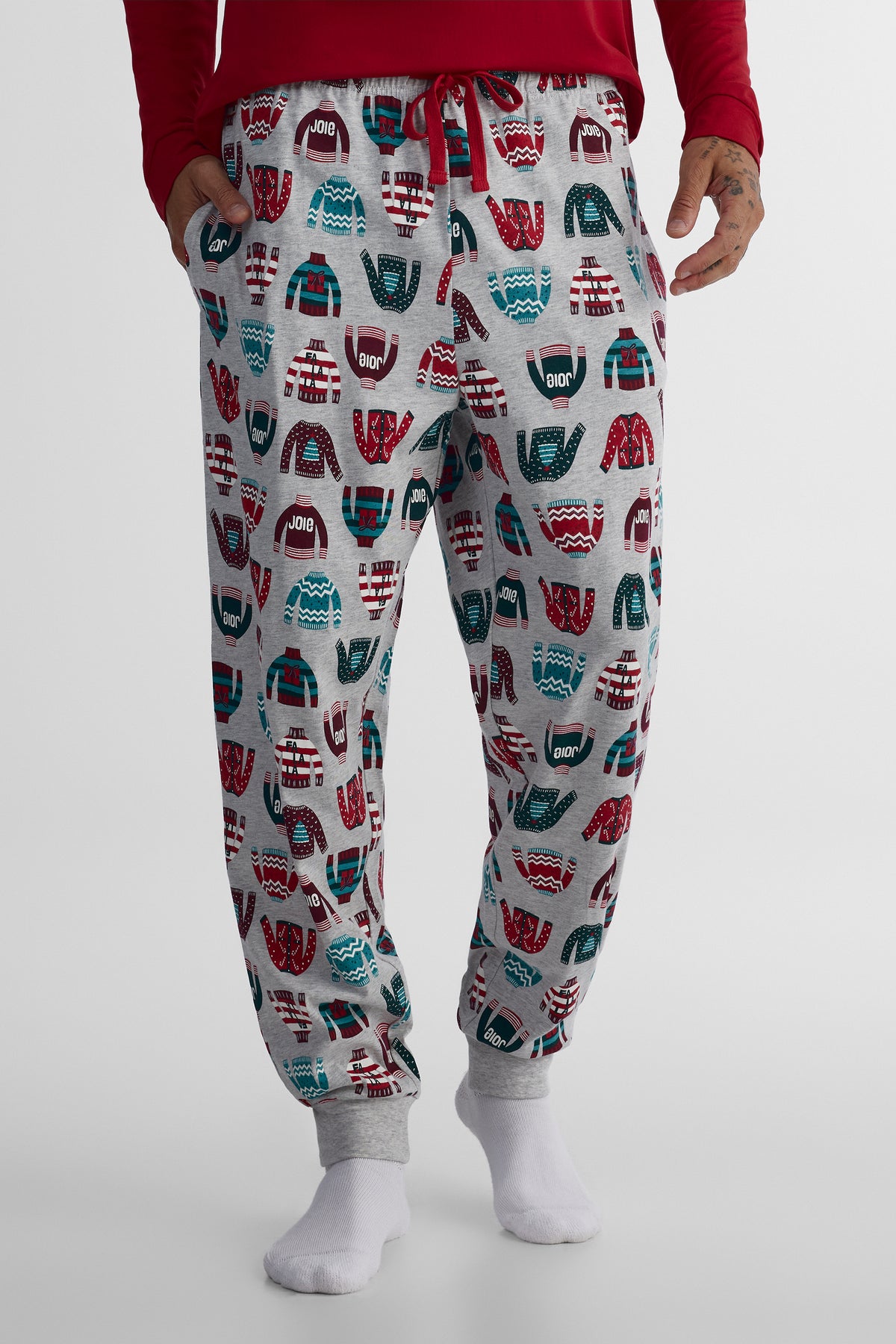 Pantalon côtelé - Homme && GRIS MULTI
