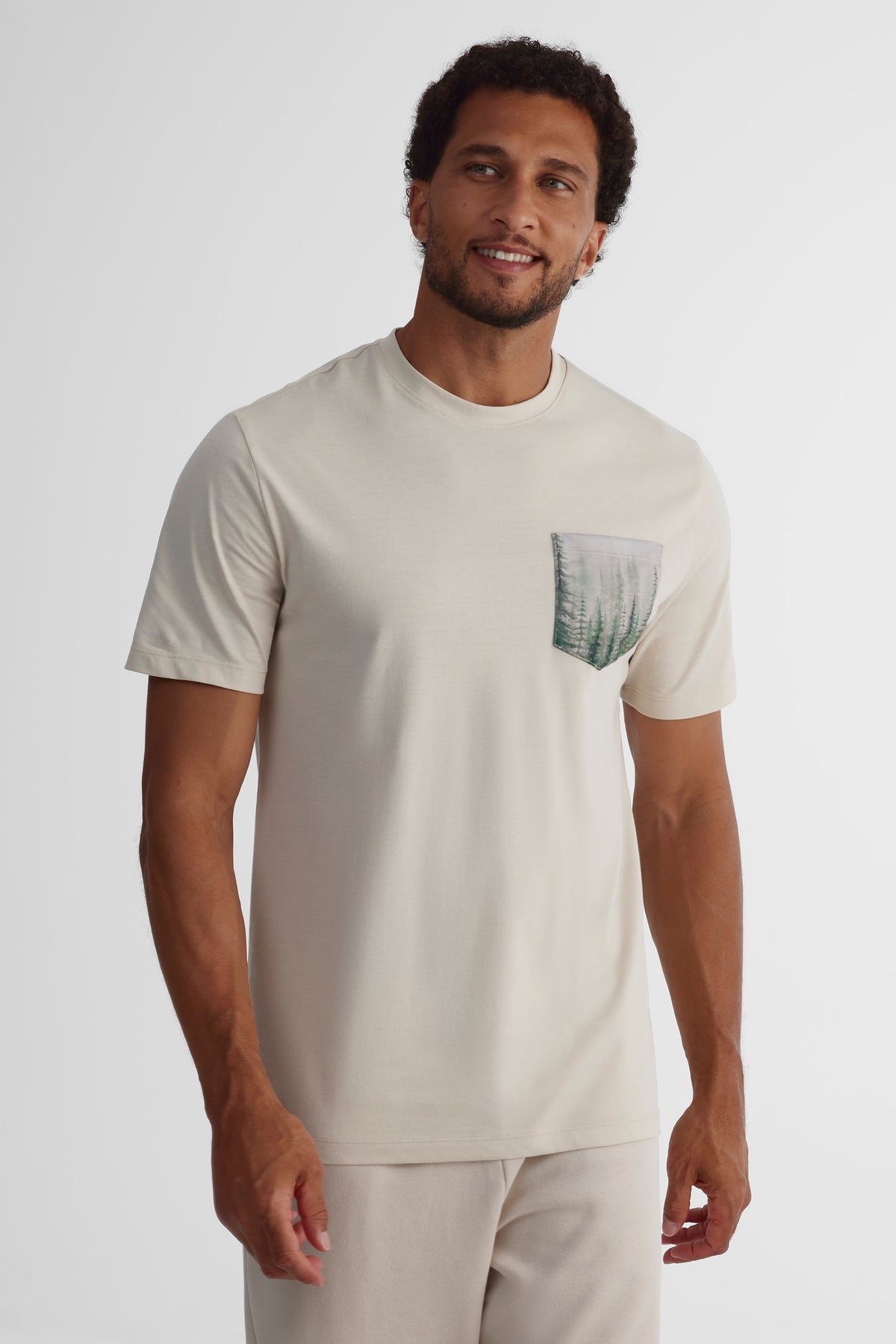 T-shirt imprimé 2/30$ - Homme && BEIGE