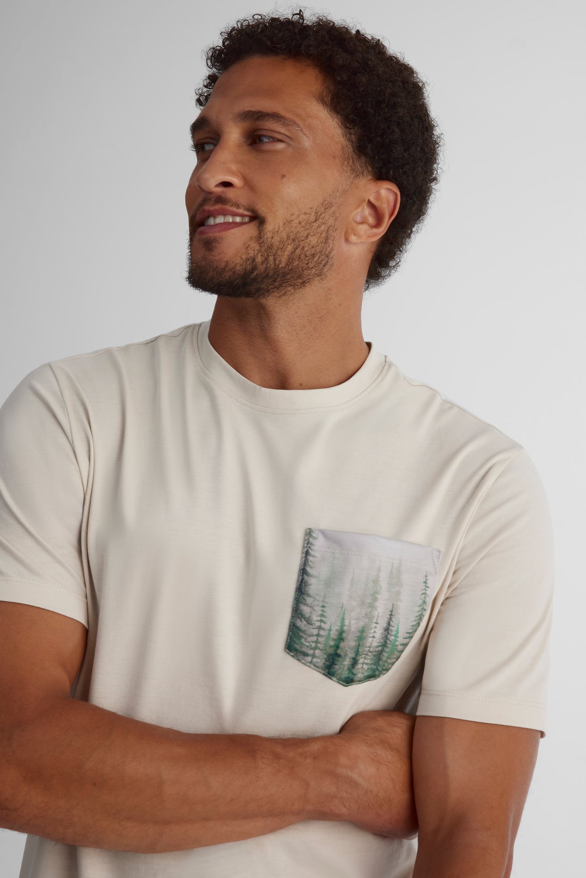 T-shirt imprimé 2/30$ - Homme && BEIGE