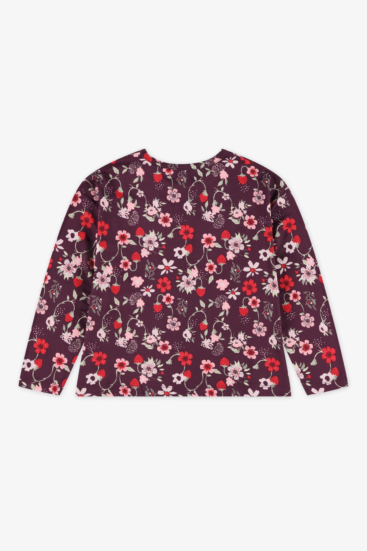 Chandail léger extensible 2/20$ - Enfant fille && ROUGE VIN