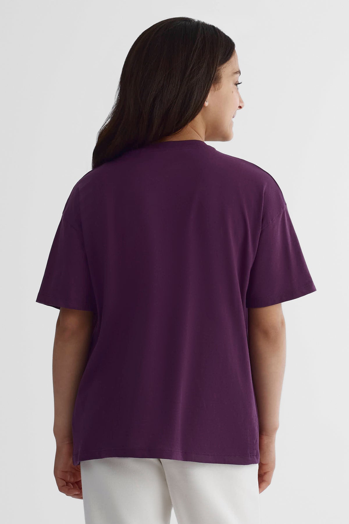 T-shirt en coton mélangé 2/25$ - Ado fille && ROUGE VIN