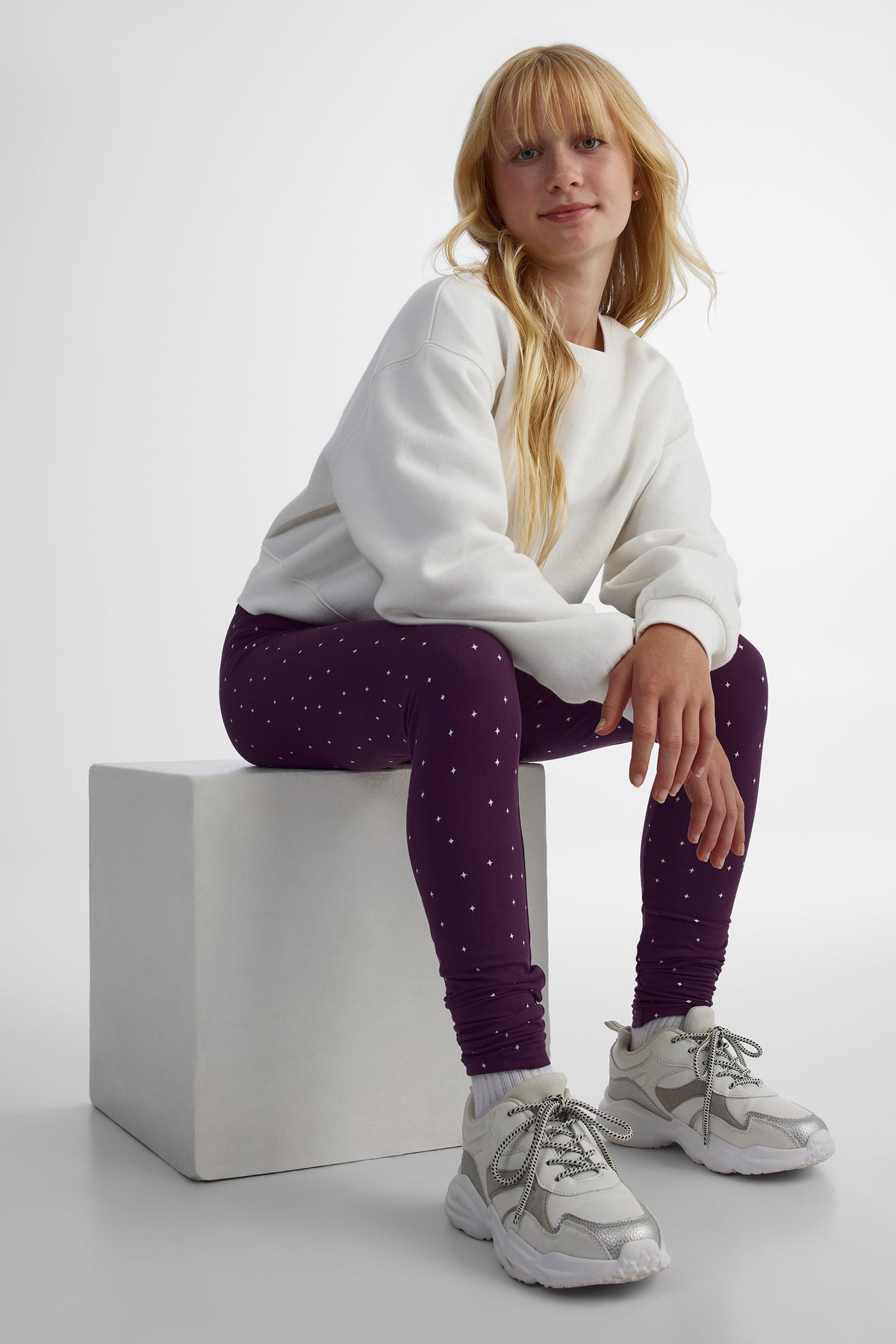 Legging extensible 2/25$ - Ado fille && ROUGE VIN
