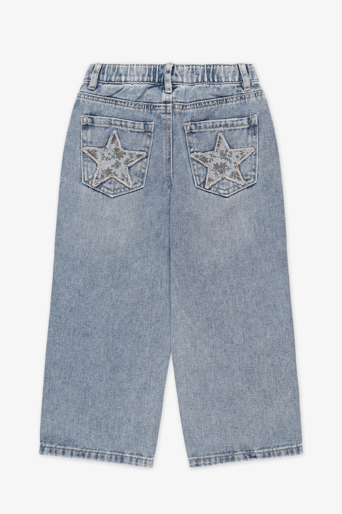 Jean en jean - Enfant fille && DENIM MOYEN