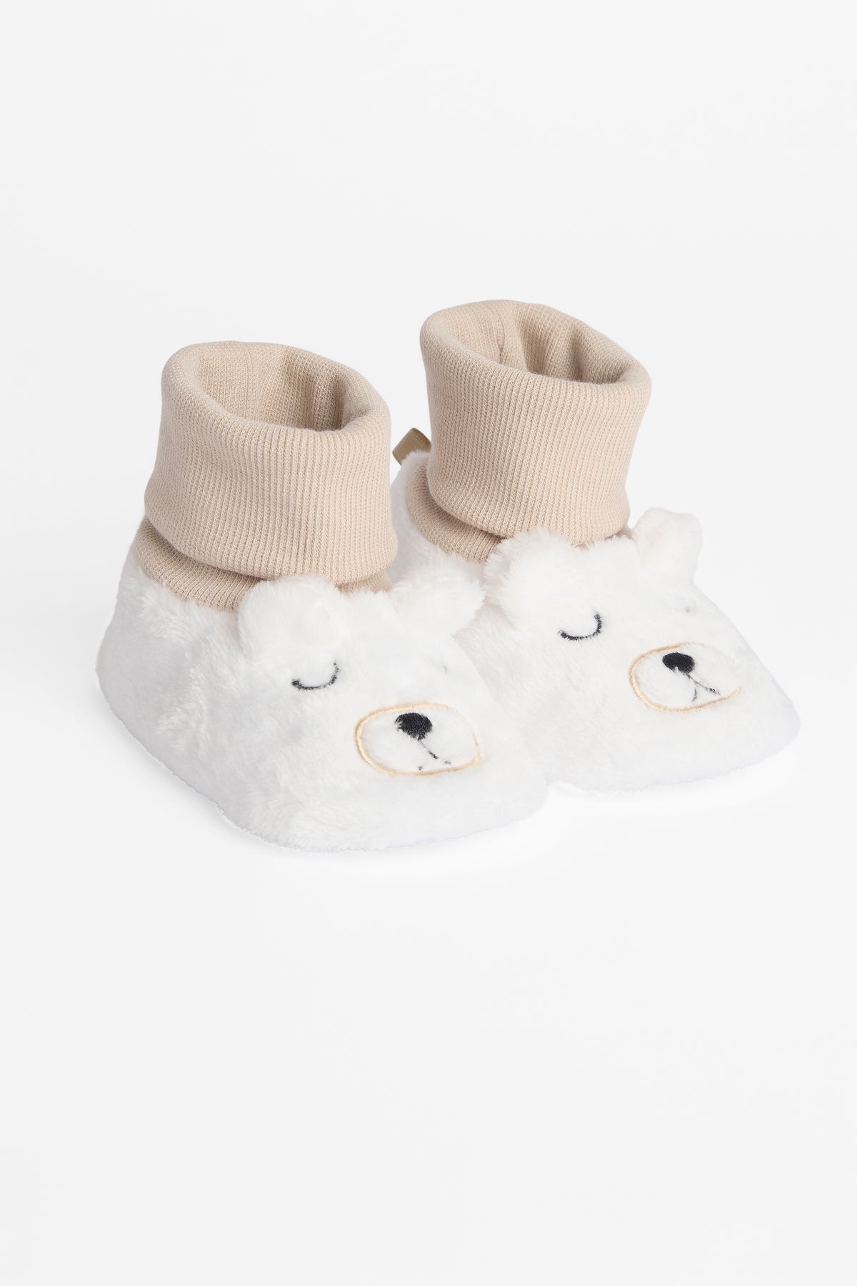 Pantoufles bottillons côtelée - Bébé fille && BEIGE/MULTI