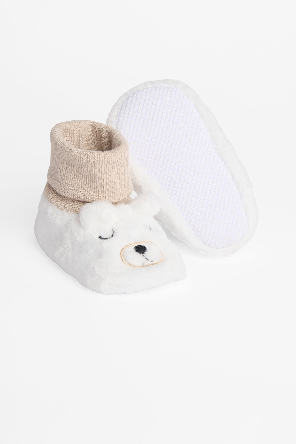 Pantoufles bottillons côtelée - Bébé fille && BEIGE/MULTI