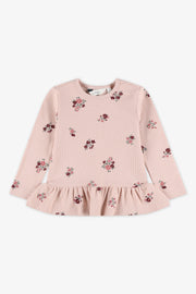 Chandail léger côtelé - Bébé fille && ROSE MULTI
