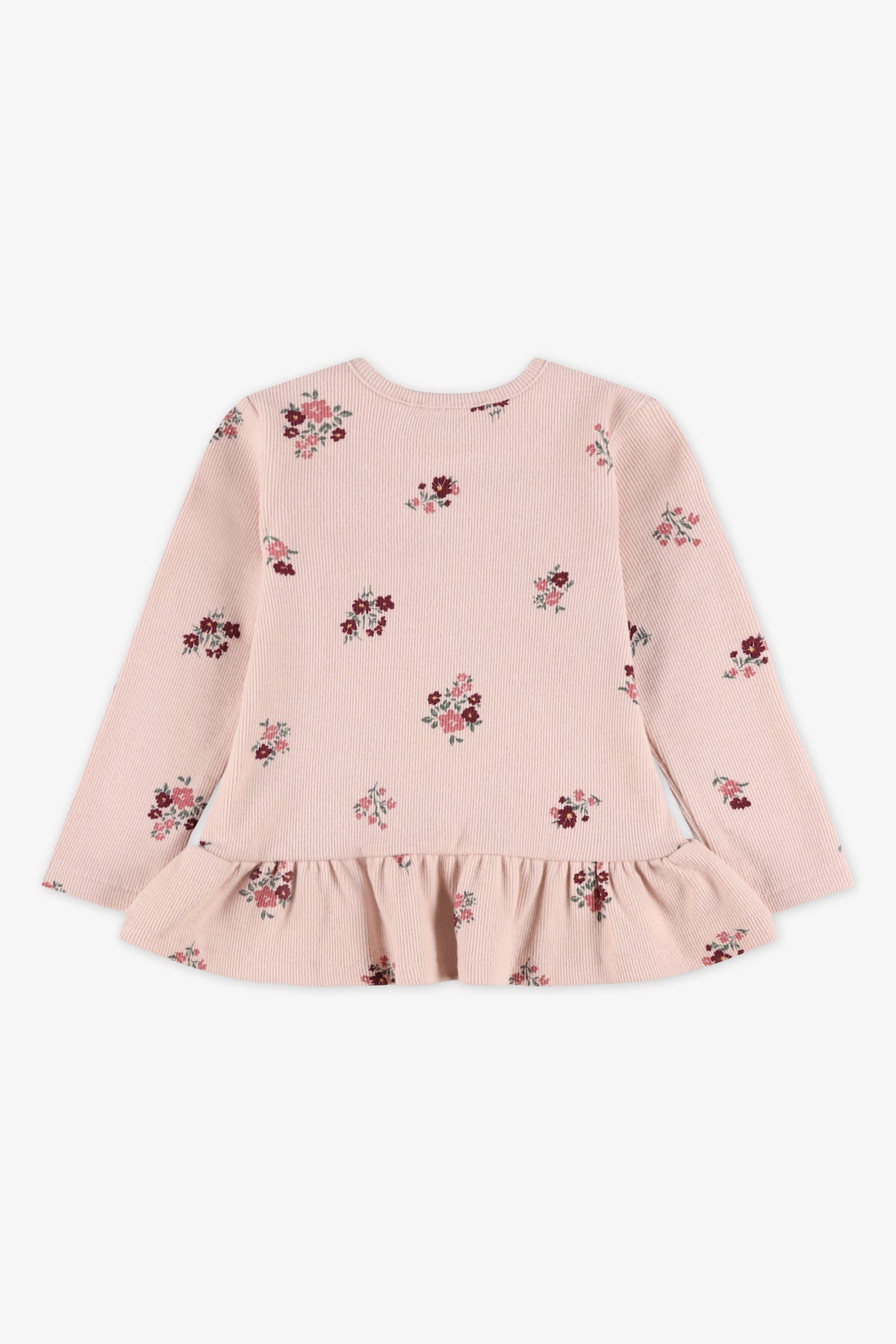 Chandail léger côtelé - Bébé fille && ROSE MULTI