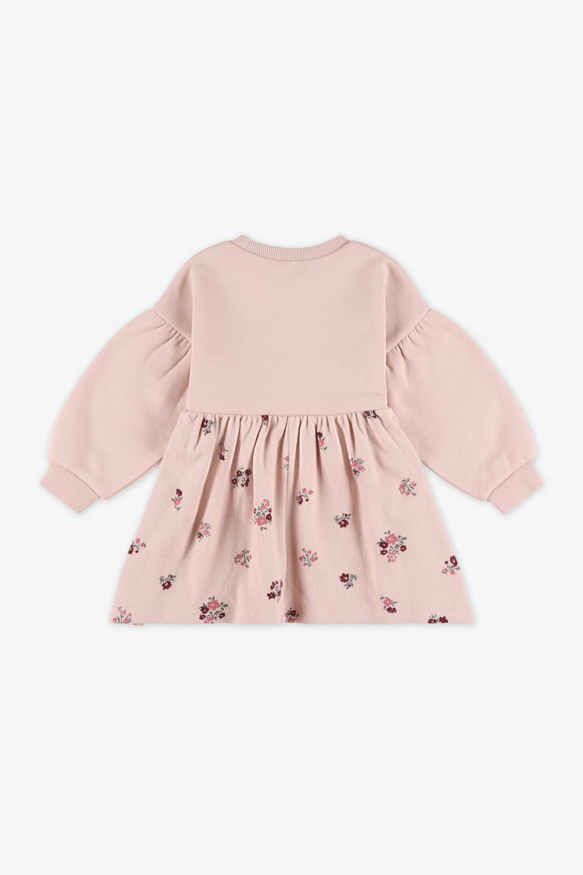 Robe côtelée - Bébé fille && ROSE PALE