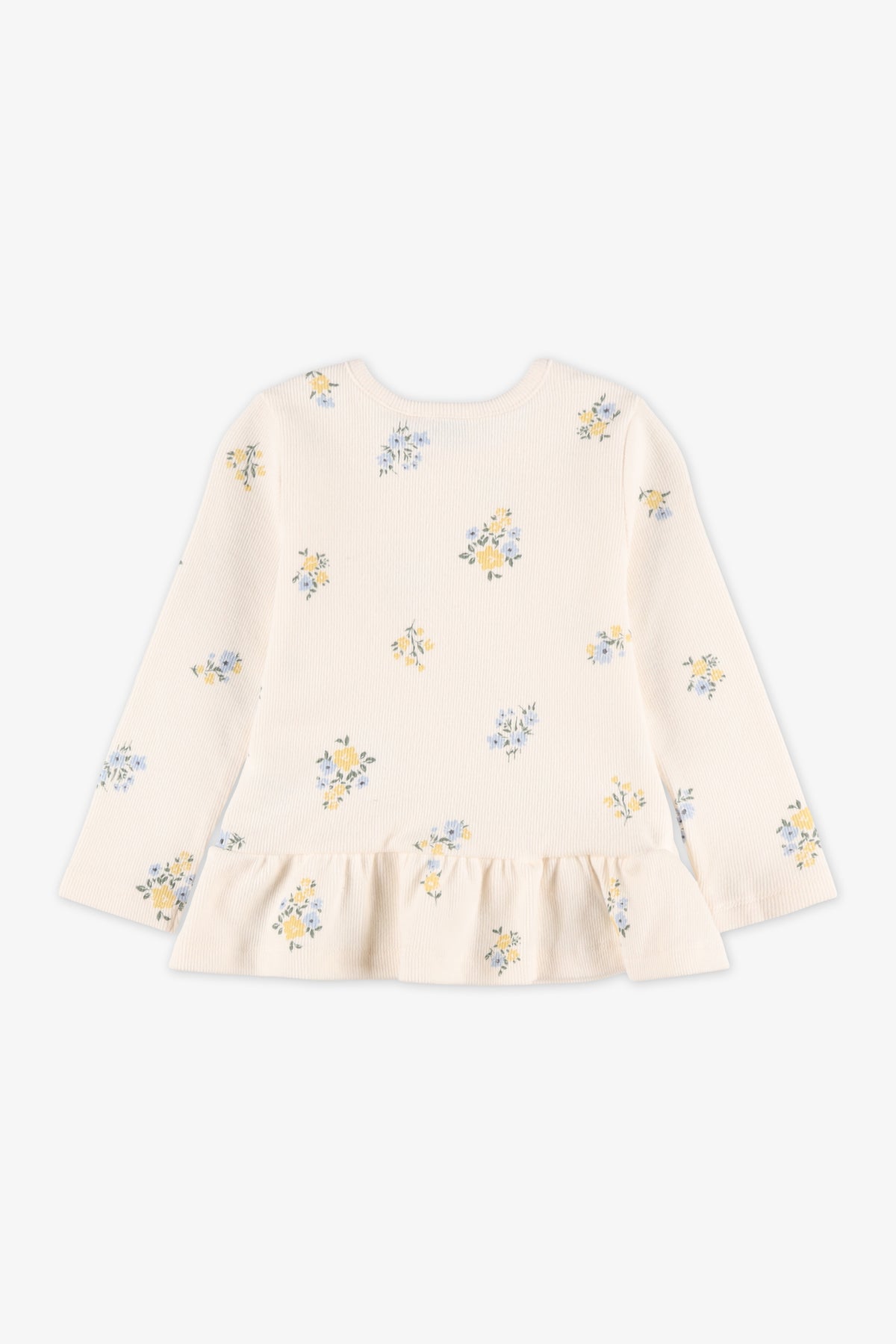 Chandail léger côtelé - Bébé fille && BLANC CASSÉ/MULTI