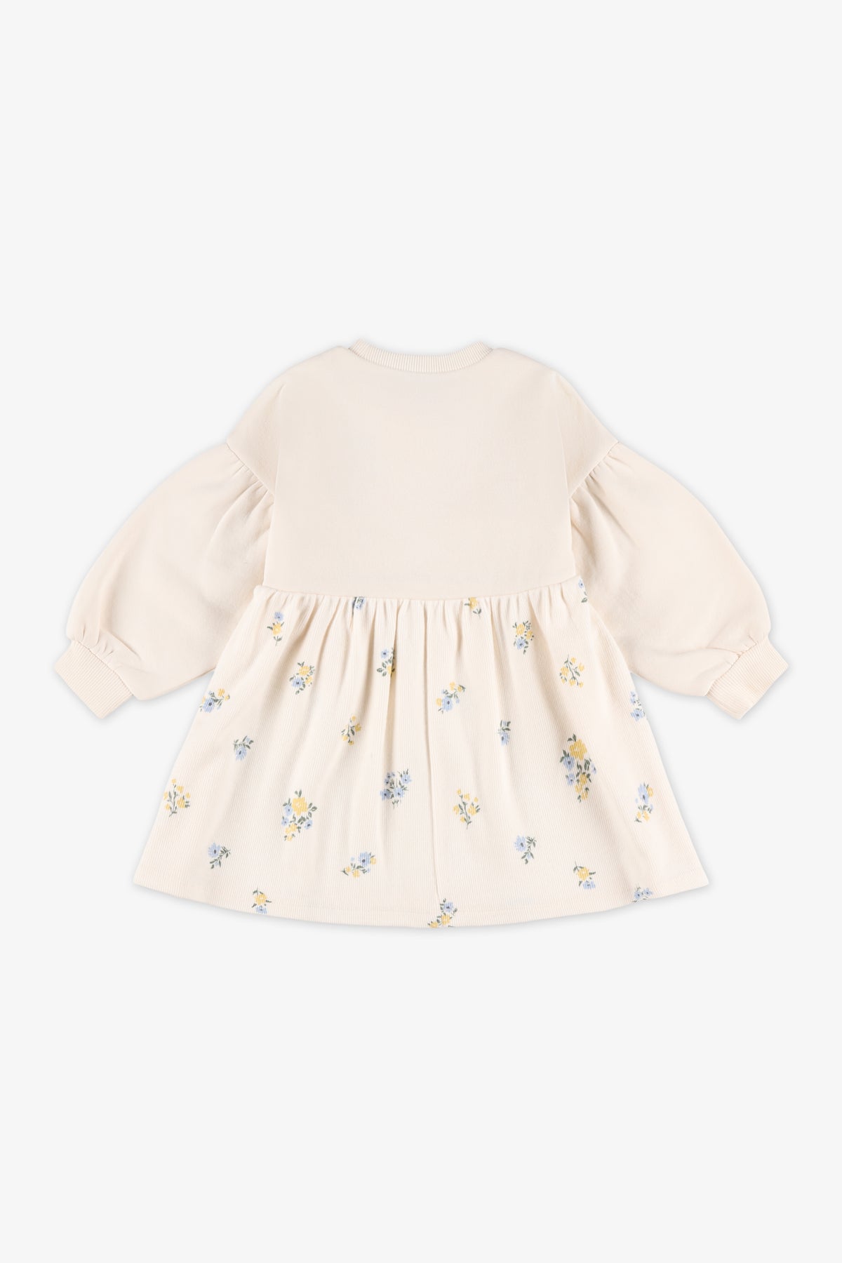 Robe côtelée - Bébé fille && BLANC CASSÉ