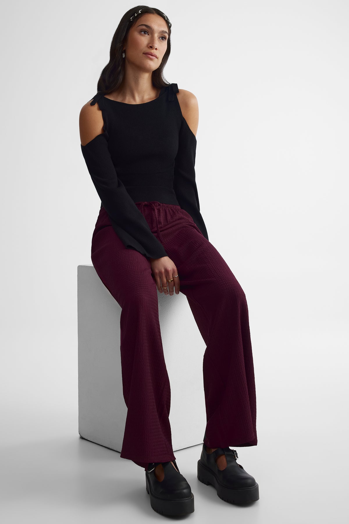Chandail en tricot - Femme && NOIR