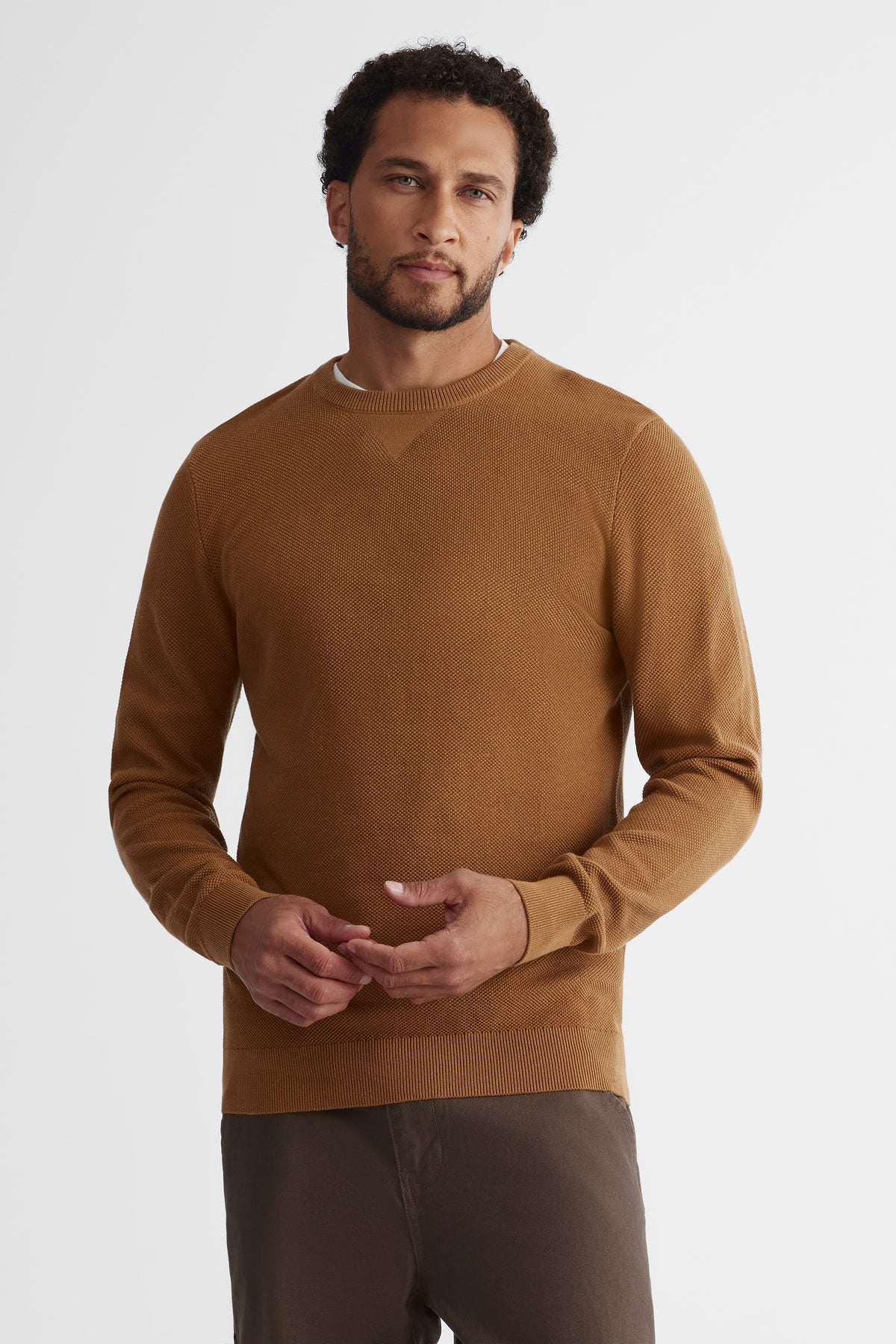 Chandail en tricot - Homme && BRUN