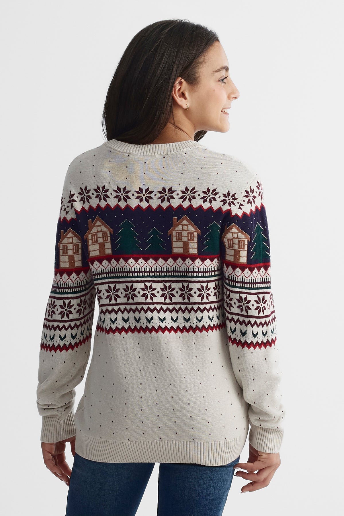 Chandail en tricot imprimé - Ado fille && BEIGE/MULTI