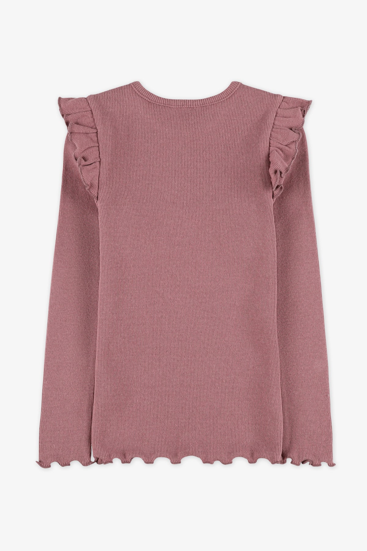 Chandail léger côtelé - Enfant fille && MAUVE