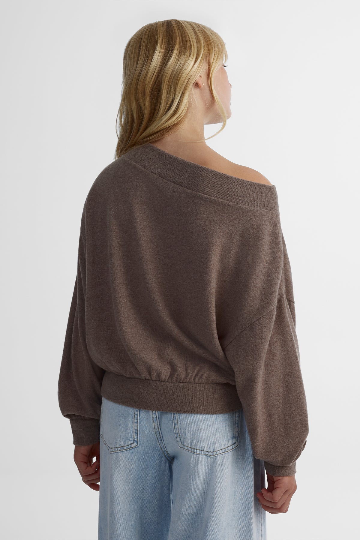 Chandail léger extensible - Ado fille && BRUN MIXTE