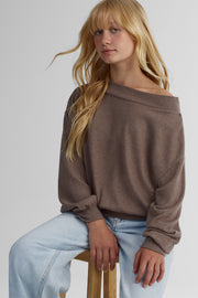 Chandail léger extensible - Ado fille && BRUN MIXTE