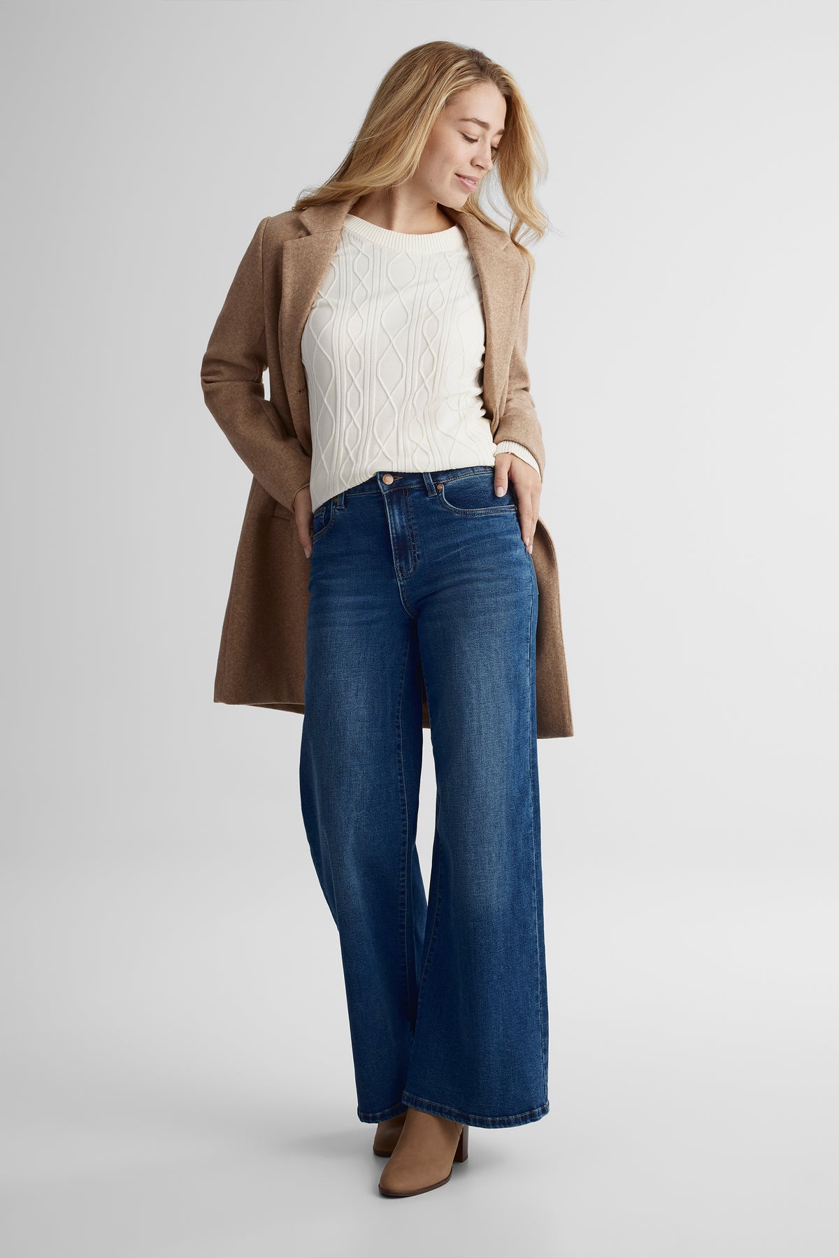Chandail en tricot - Femme && BEIGE
