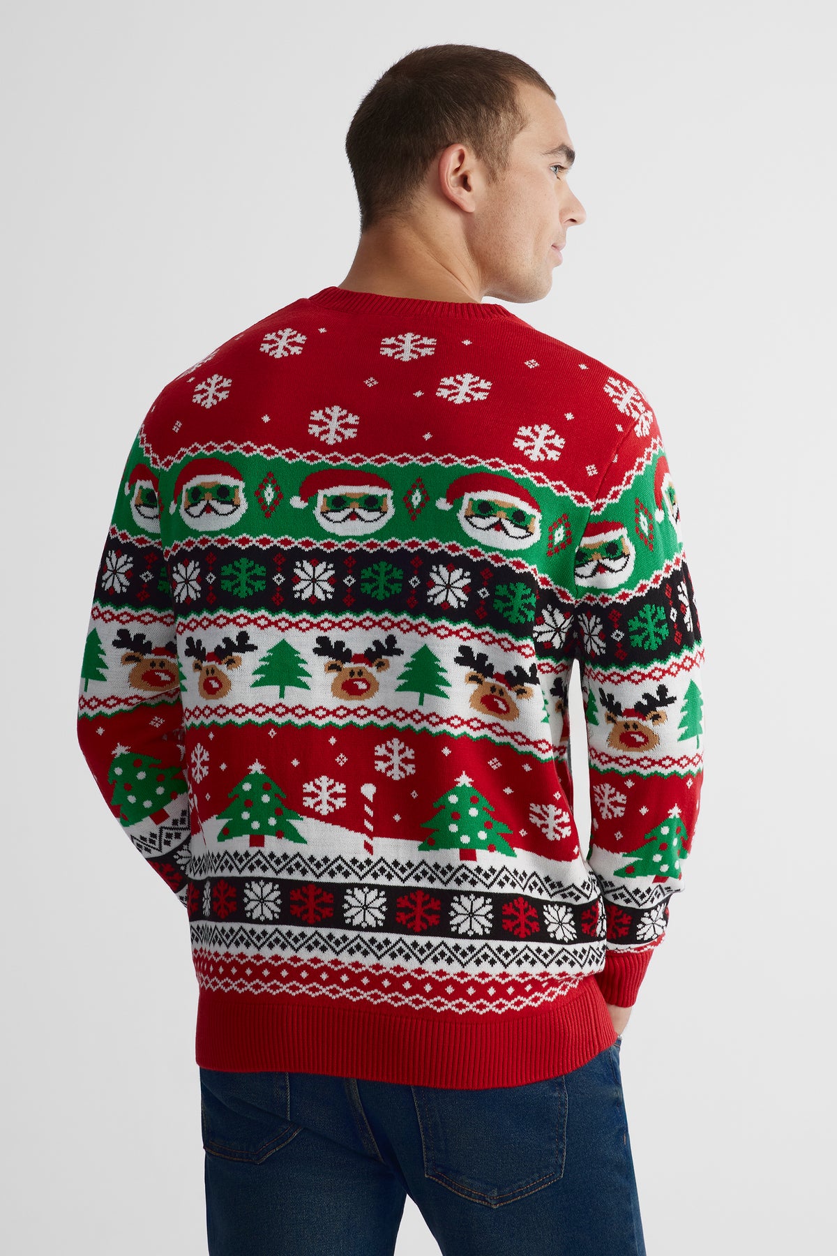 Chandail en tricot - Homme && ROUGE