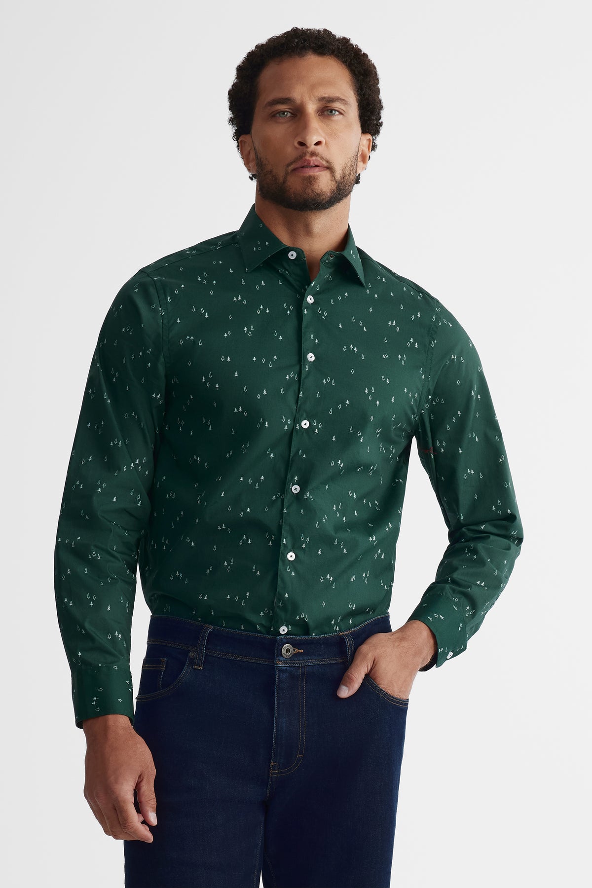 Chemise imprimée - Homme && VERT/MULTI
