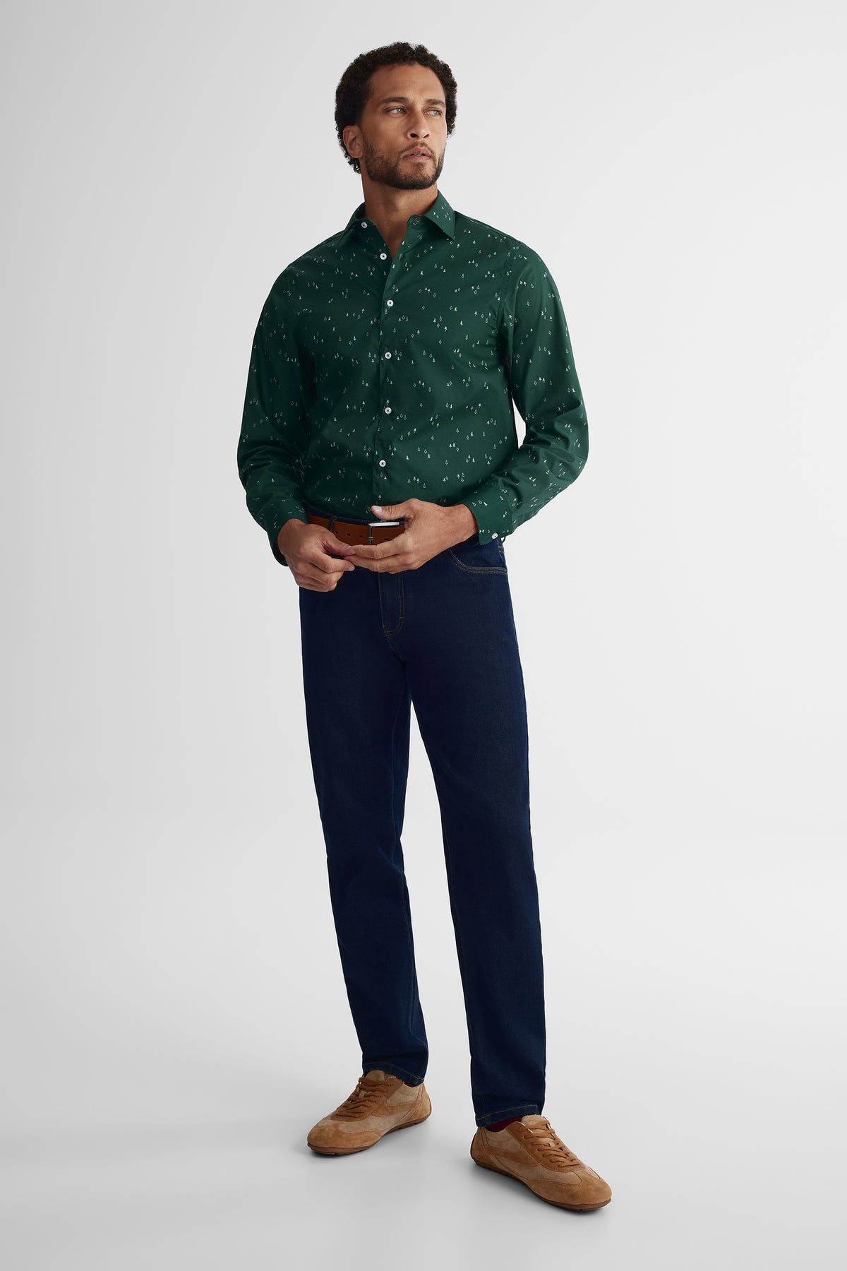 Chemise imprimée - Homme && VERT/MULTI