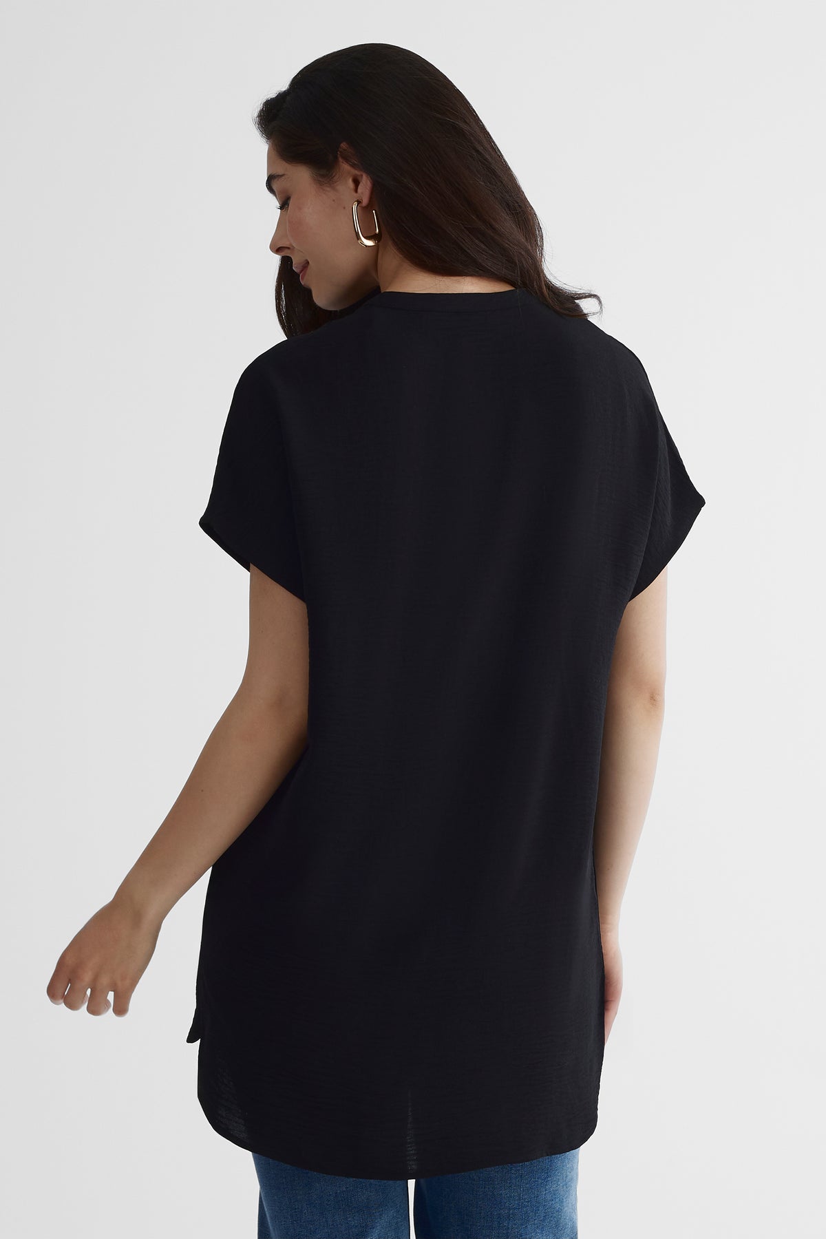 Blouse à manches courtes - Femme && NOIR