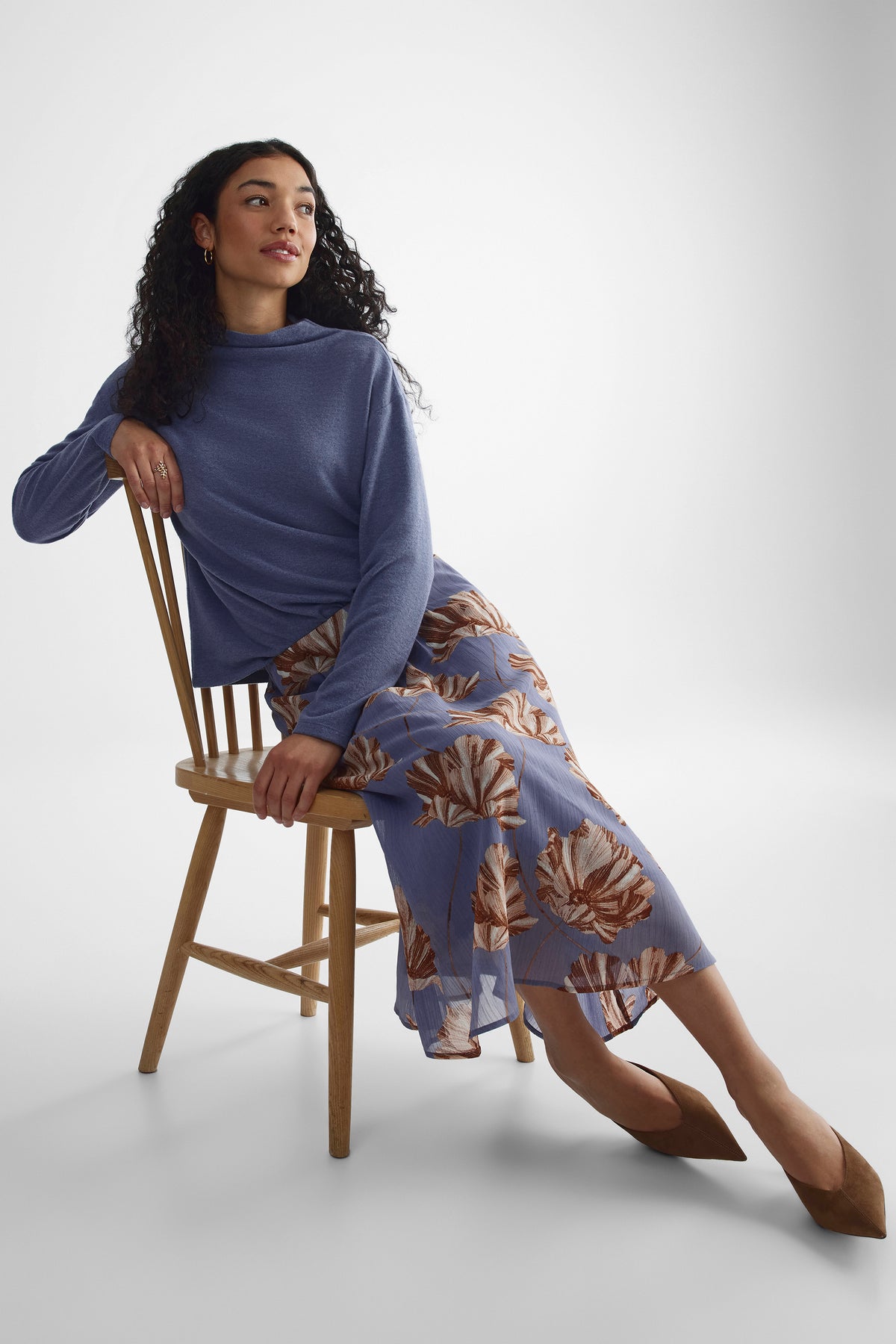 Jupe confortable - Femme && BLEU MULTI