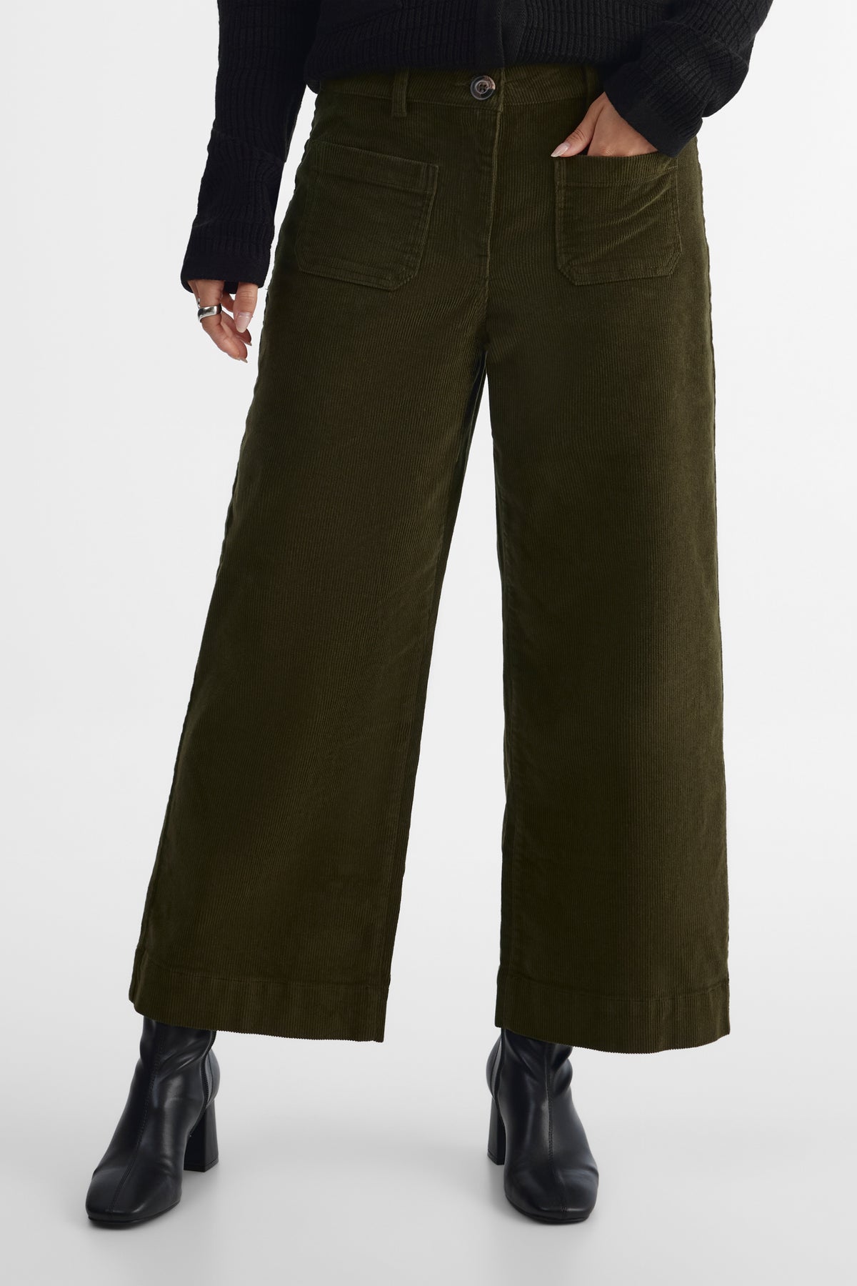 Pantalon à poches - Femme && OLIVE