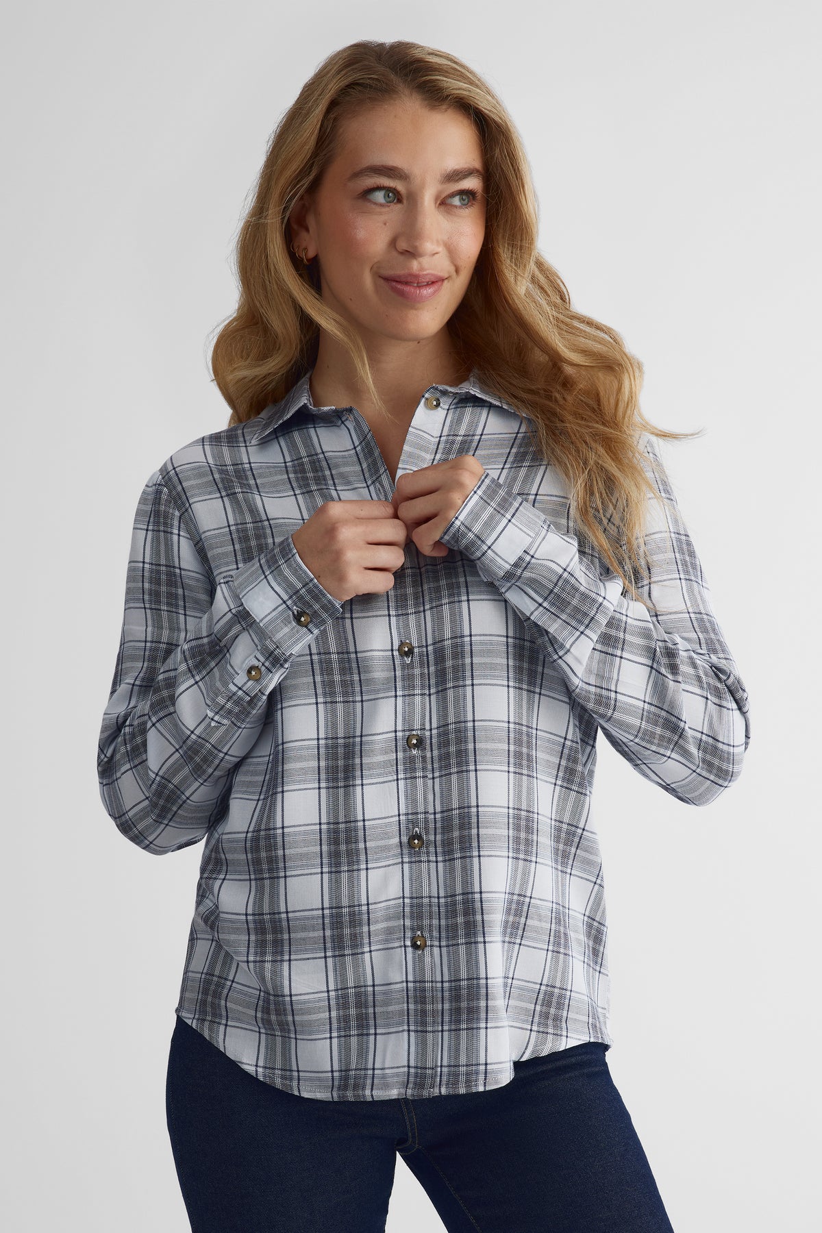 Chemisier à manches longues - Femme && GRIS MULTI