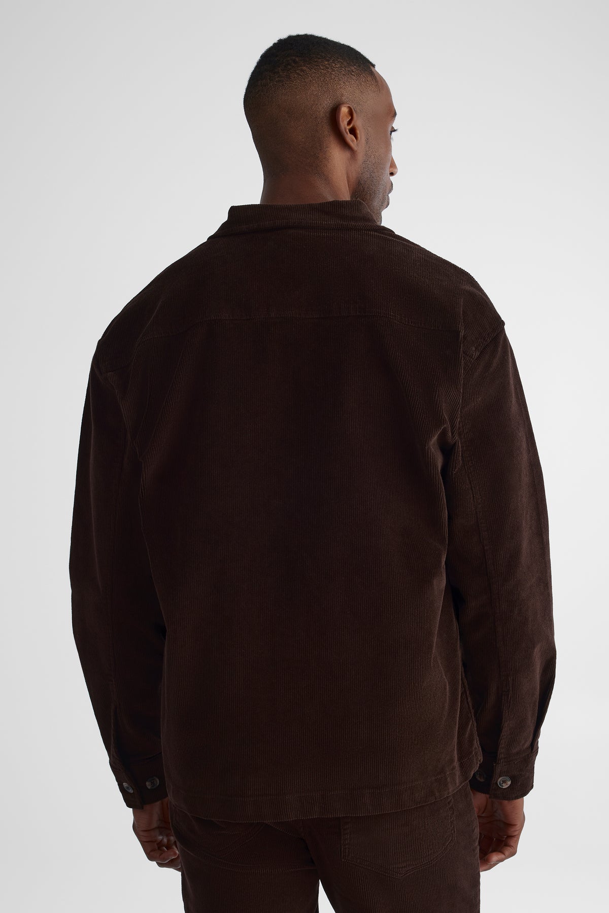 Chemise à manches longues - Homme && BRUN