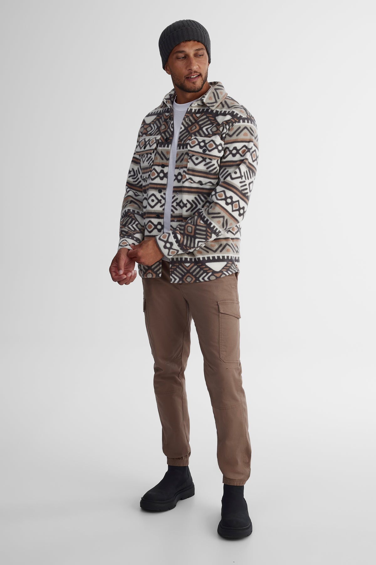 Veste imprimée - Homme && BRUN/MULTI