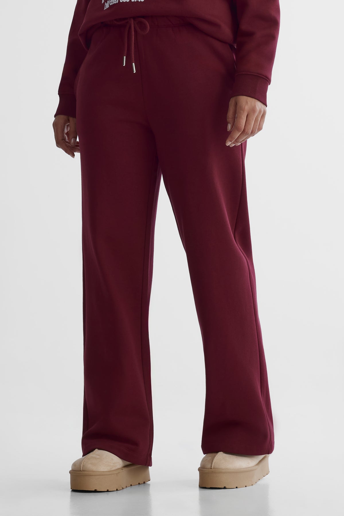 Pantalon douillet - Femme && ROUGE VIN