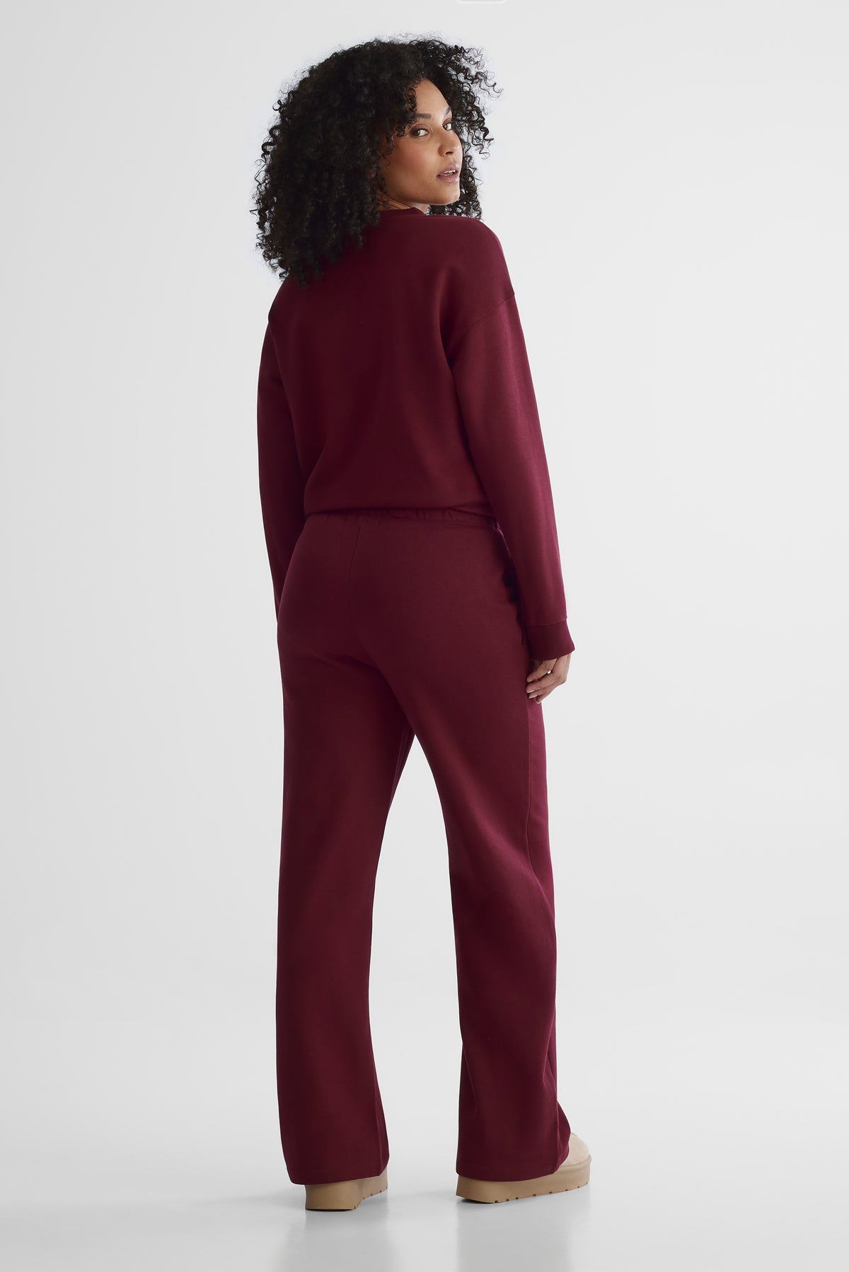 Pantalon douillet - Femme && ROUGE VIN