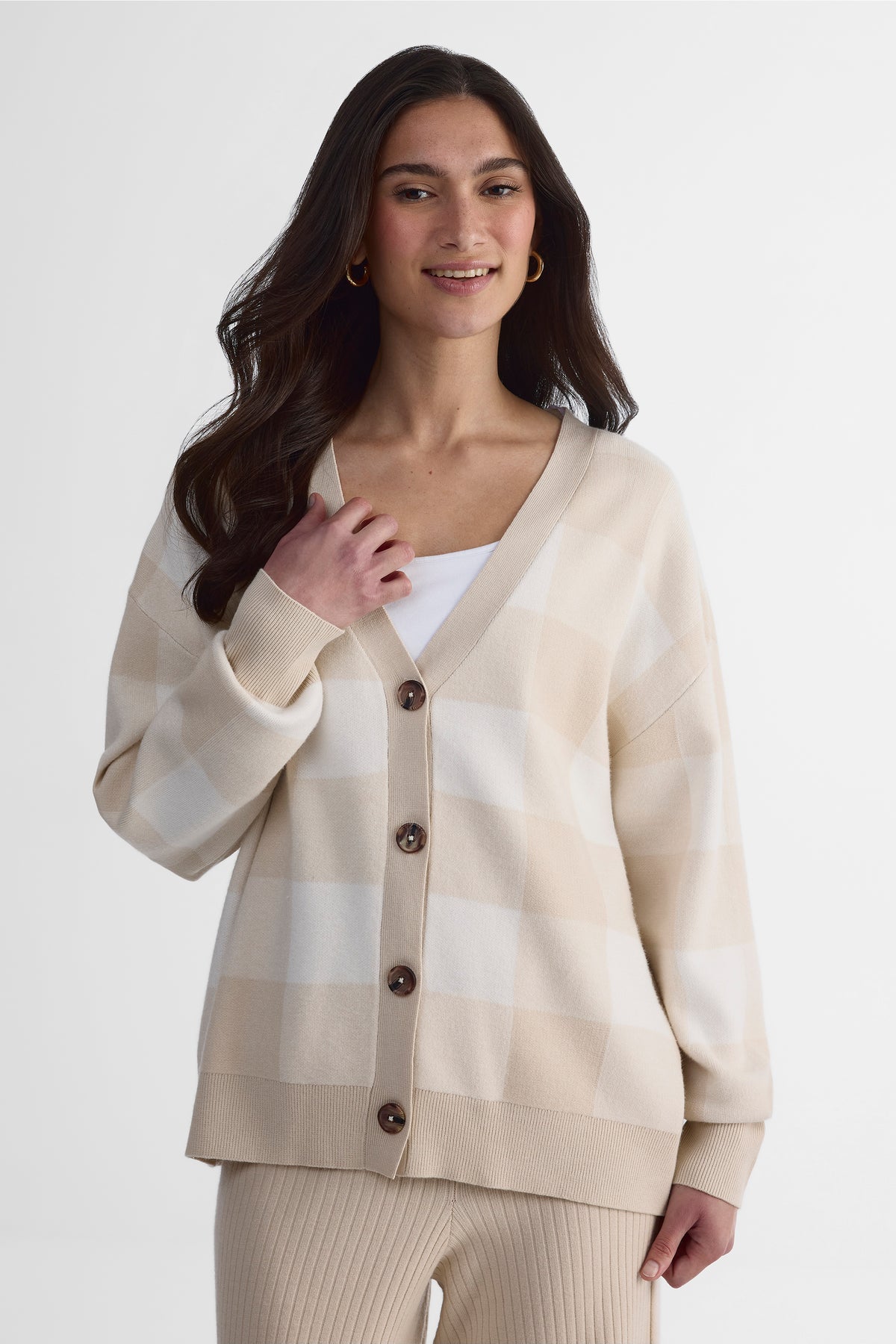 Cardigan - Femme && BLANC CASSÉ/MULTI