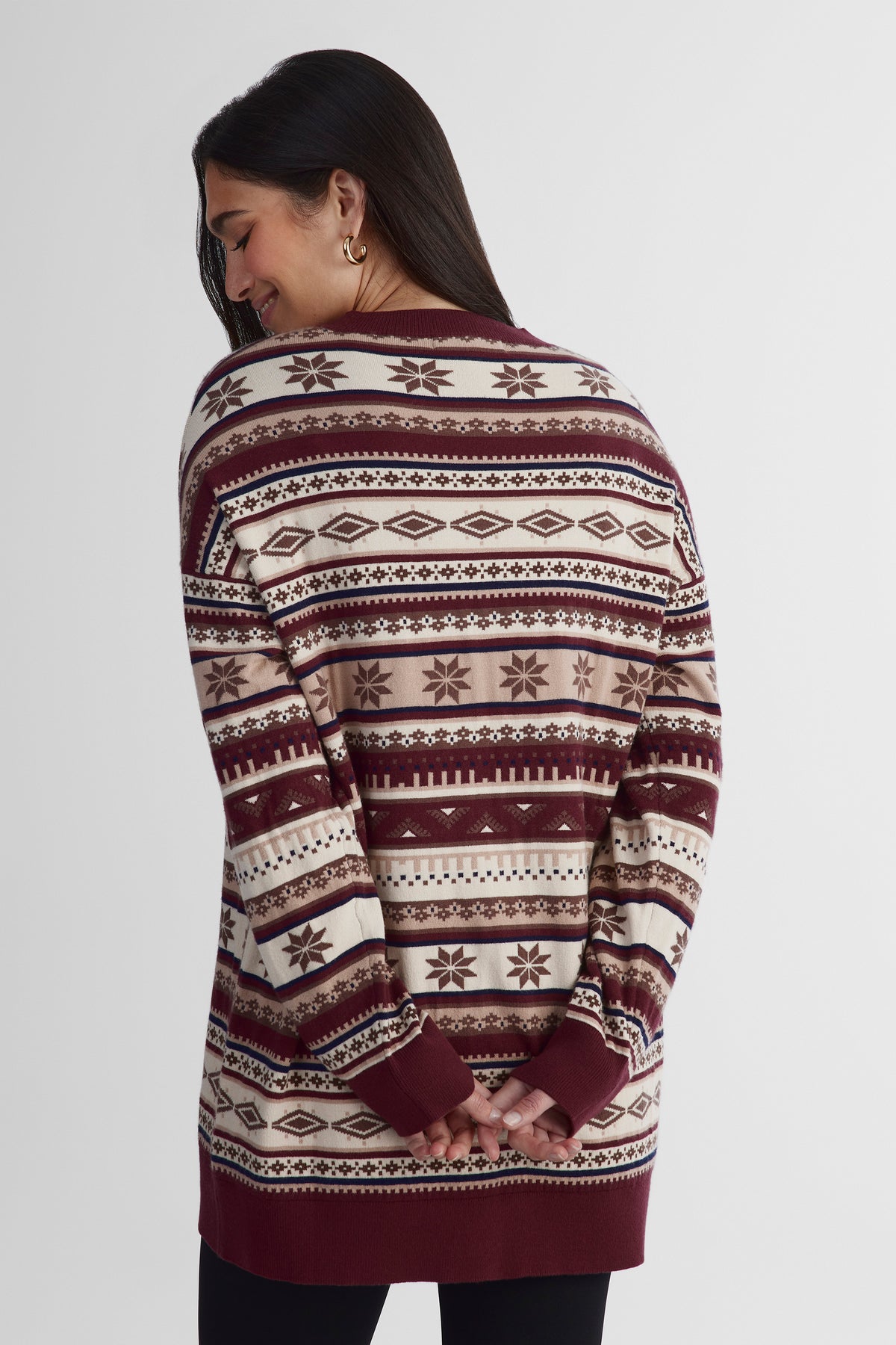 Chandail en tricot - Femme && ROUGE VIN