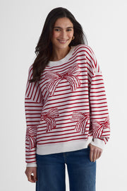 Chandail en tricot - Femme && ROUGE/MULTI
