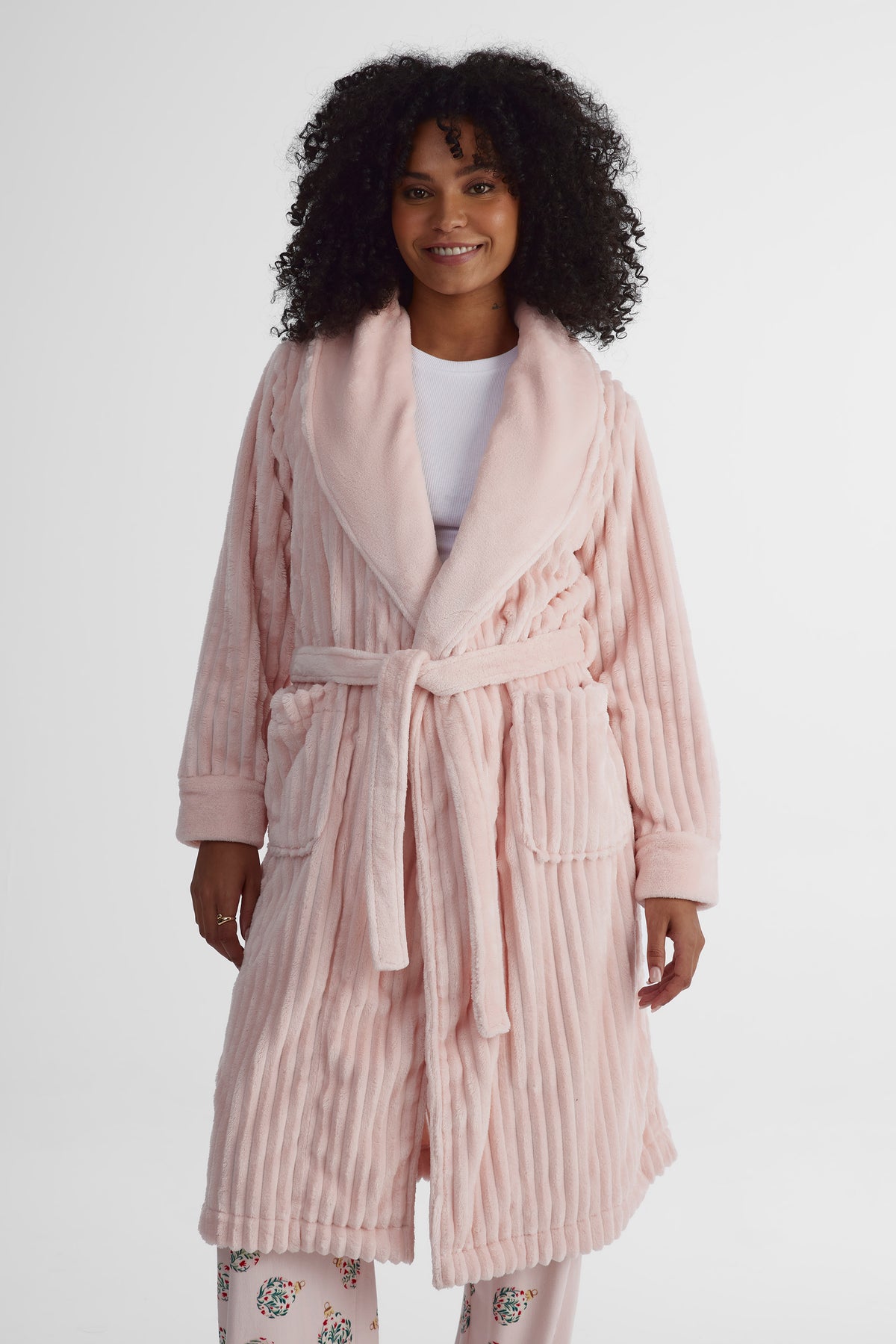 Robe de chambre à manches longues - Femme && ROSE