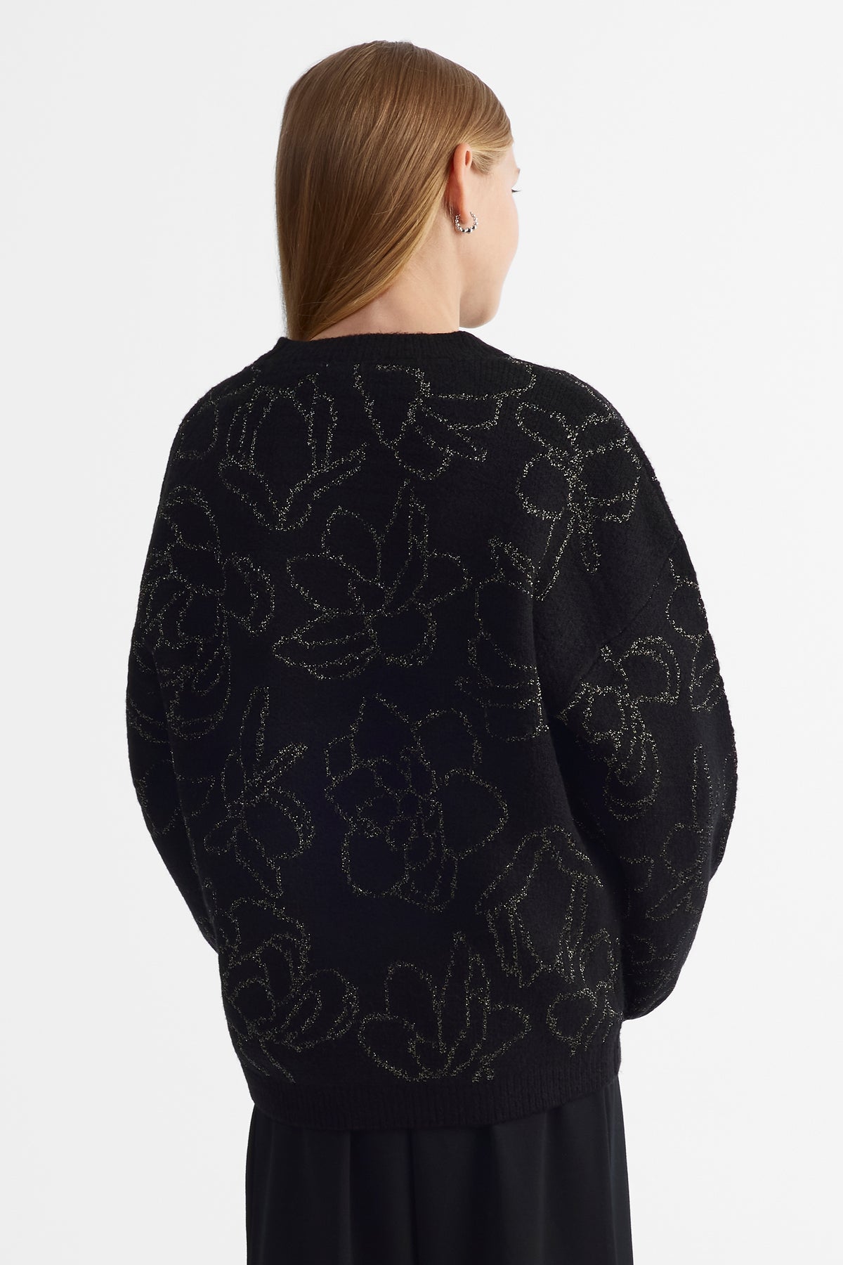Chandail en tricot extensible - Ado fille && NOIR/MULTI
