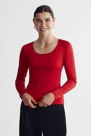 Chandail léger extensible - Femme && ROUGE