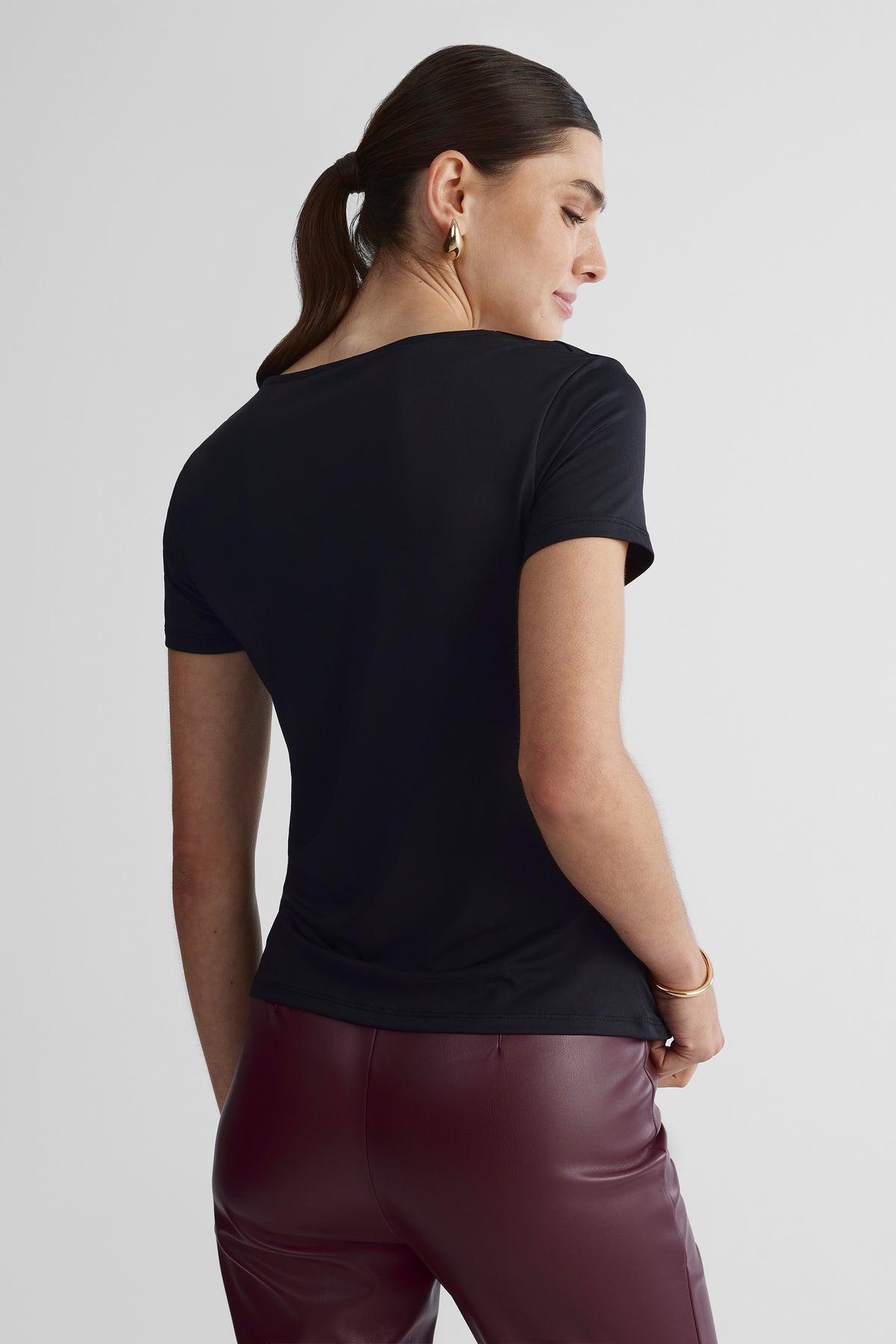 T-shirt extensible - Femme && NOIR