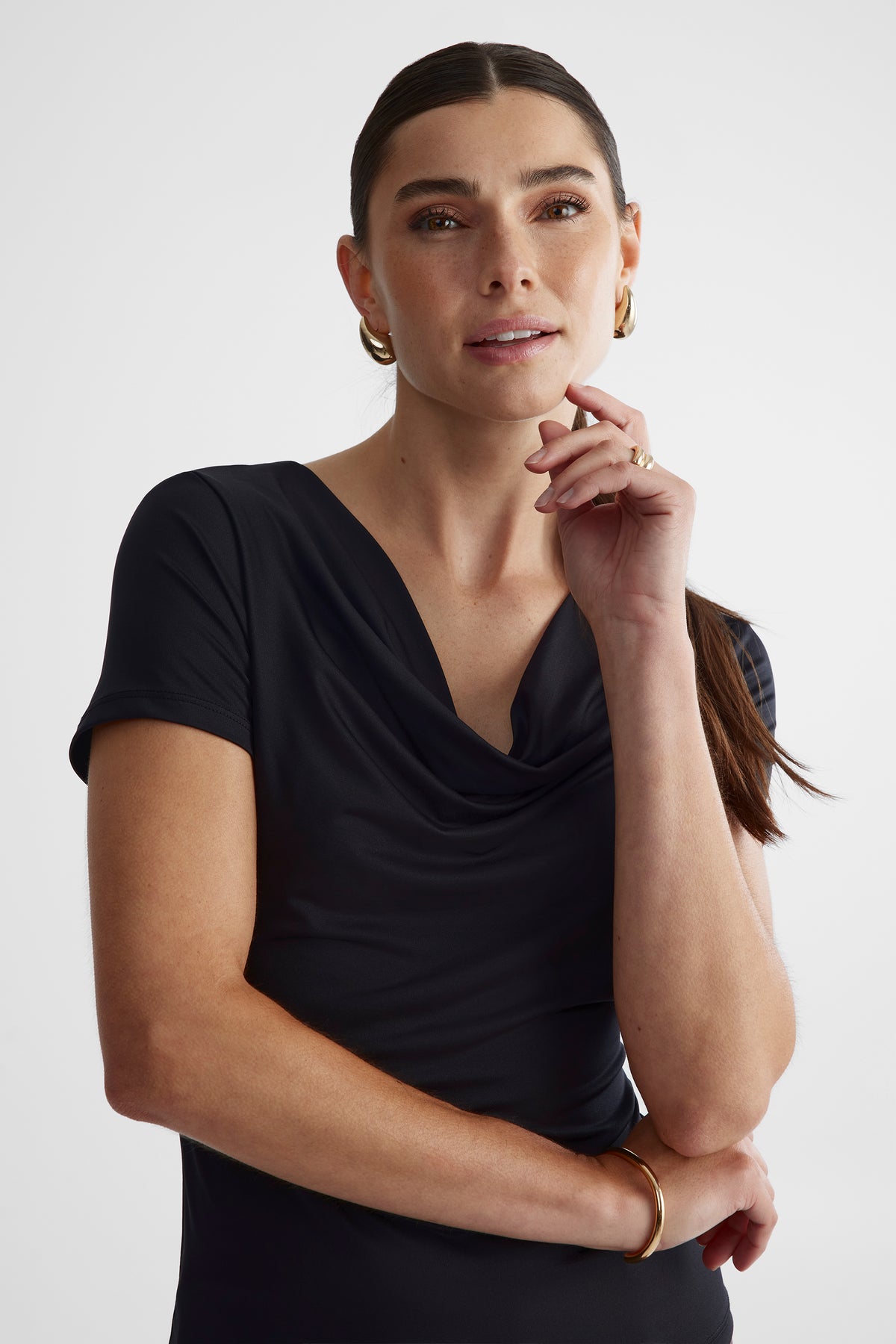 T-shirt extensible - Femme && NOIR