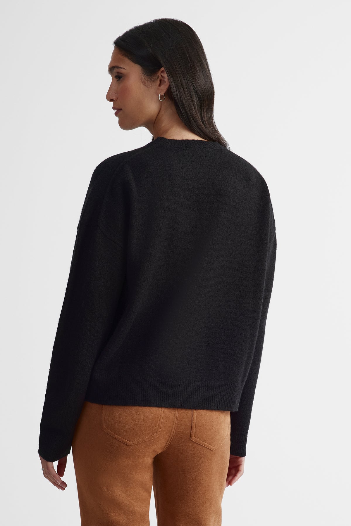 Chandail en tricot extensible - Femme && NOIR
