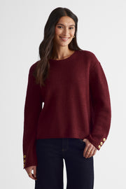 Chandail en tricot extensible - Femme && BOURGOGNE