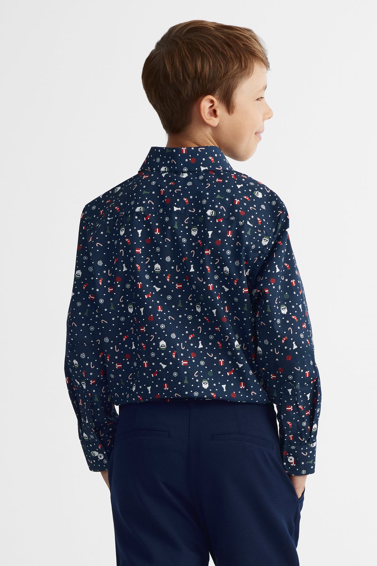 Chemise imprimée - Ado garçon && BLEU MARINE MUL