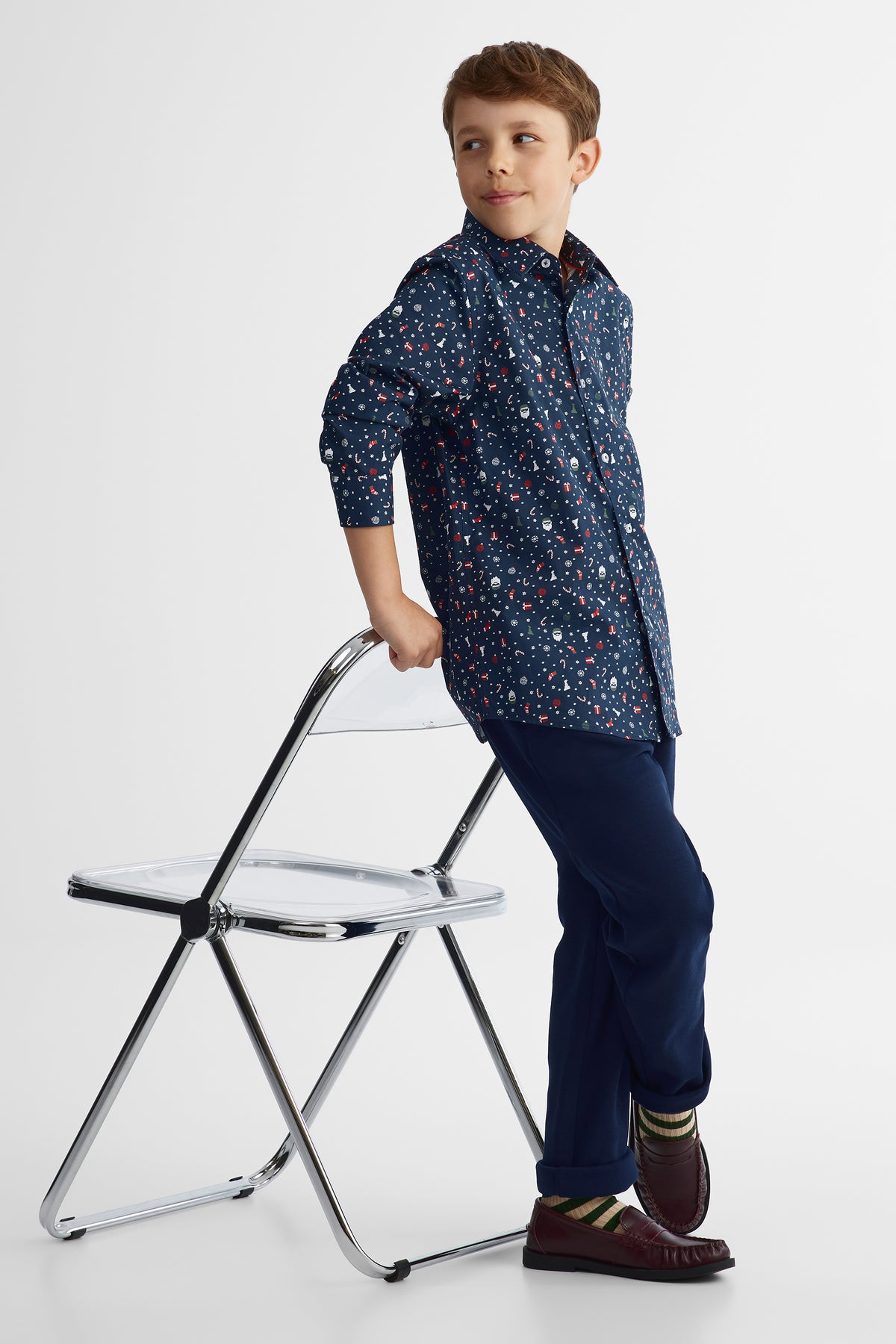 Chemise imprimée - Ado garçon && BLEU MARINE MUL