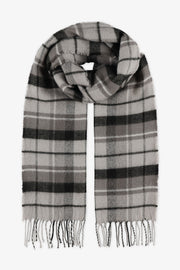 Foulard tricot en acrylique à carreaux – Homme && GRIS MULTI