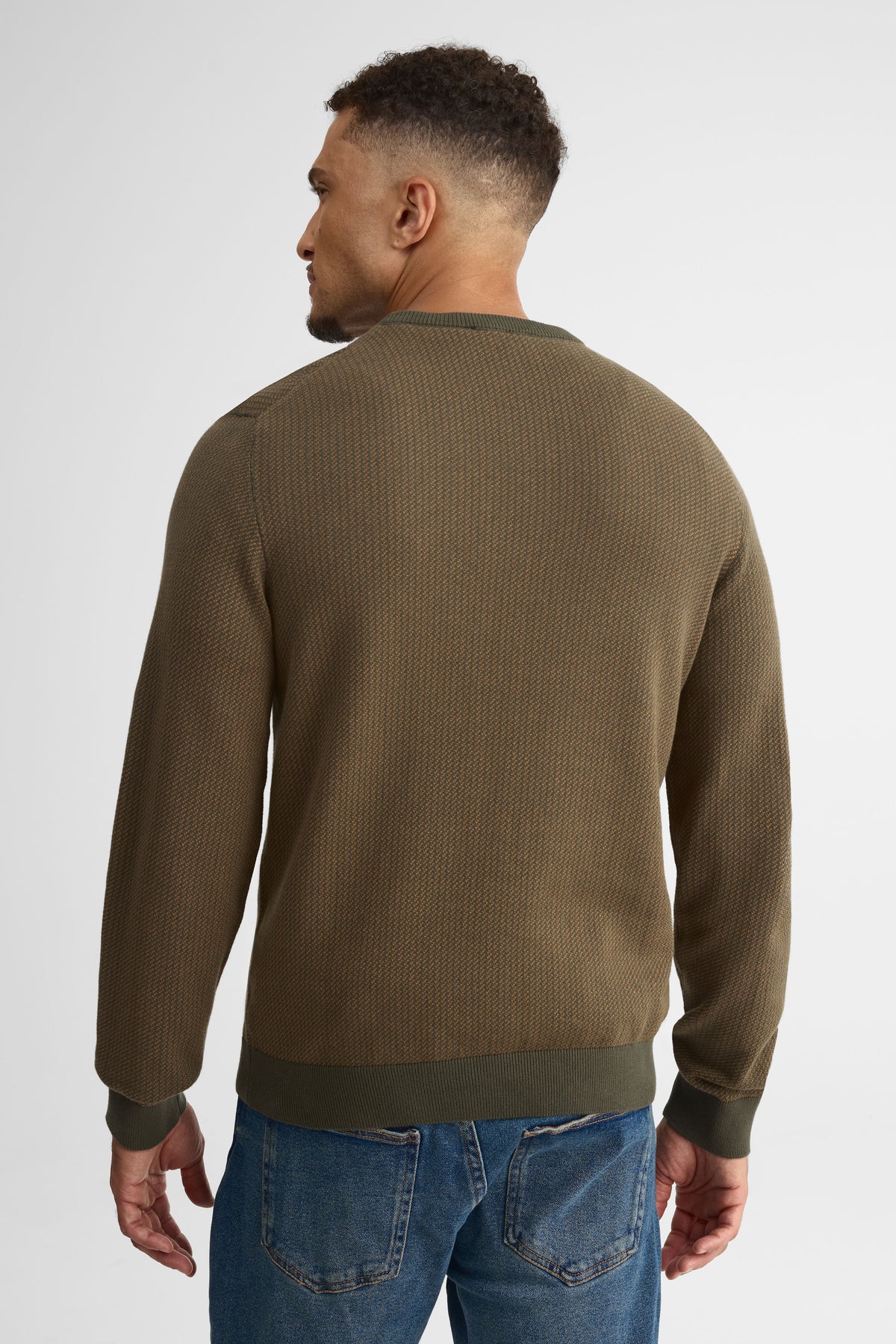 Chandail tricot col rond manches longues – Homme - Aubainerie