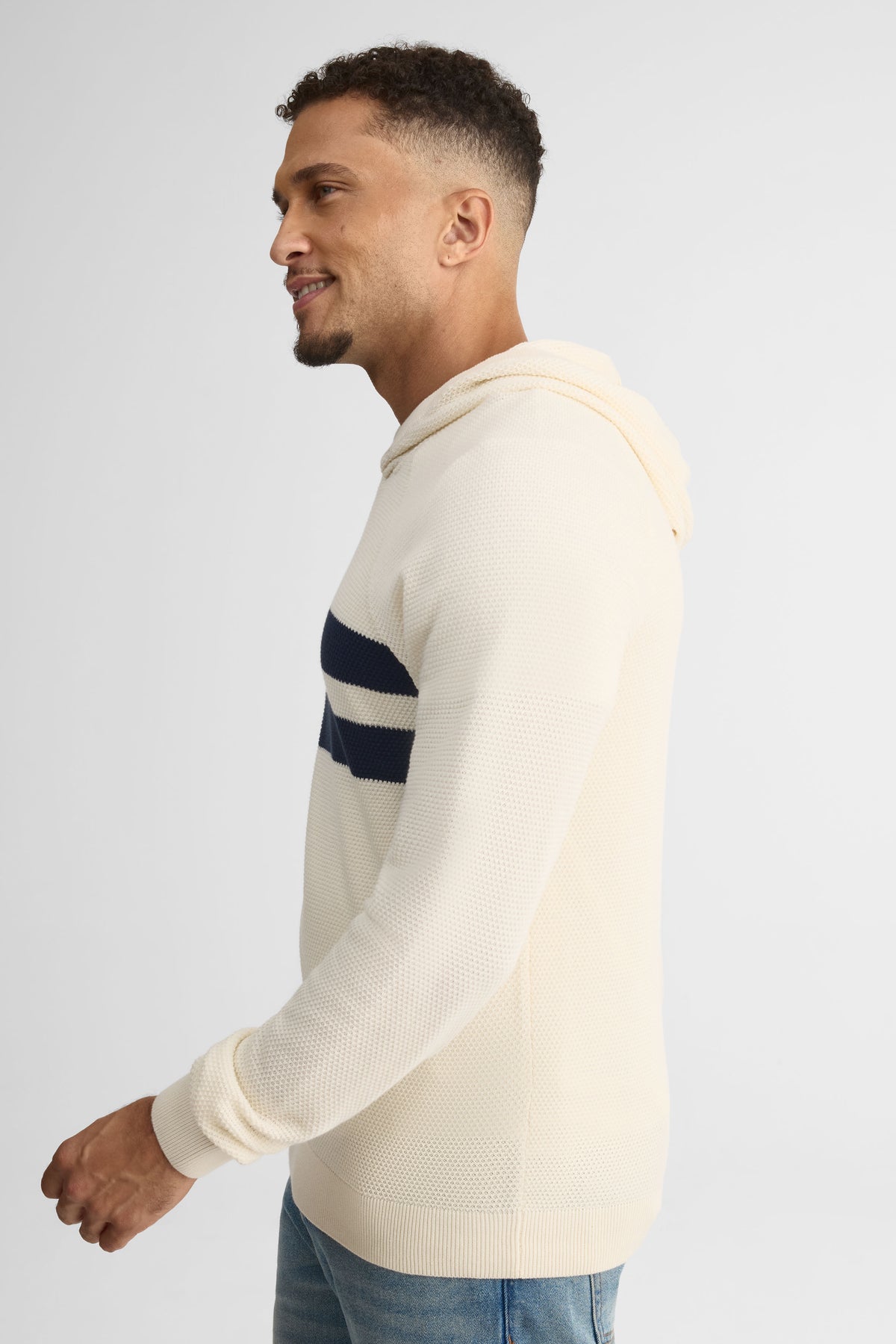 Chandail tricot à capuchon - Homme && BEIGE
