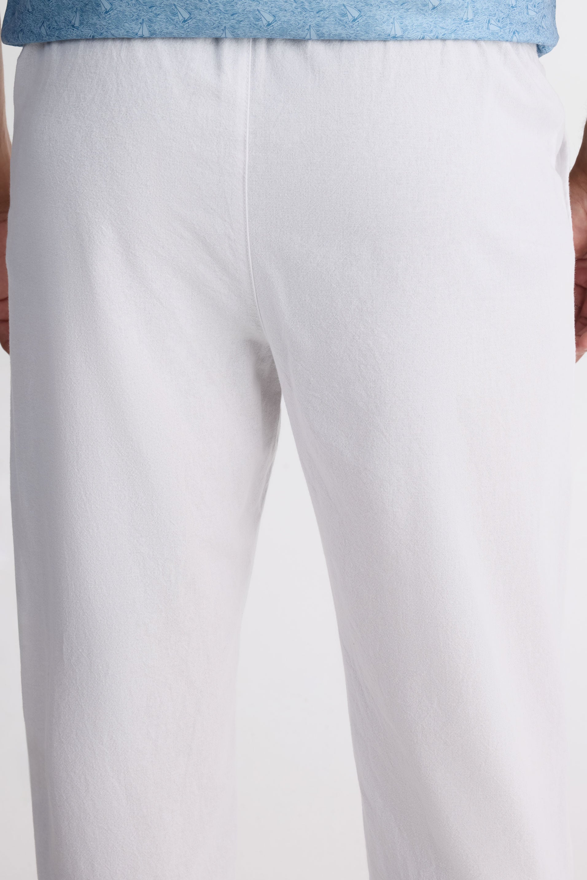 Pantalon avec élastique – Homme && BLANC
