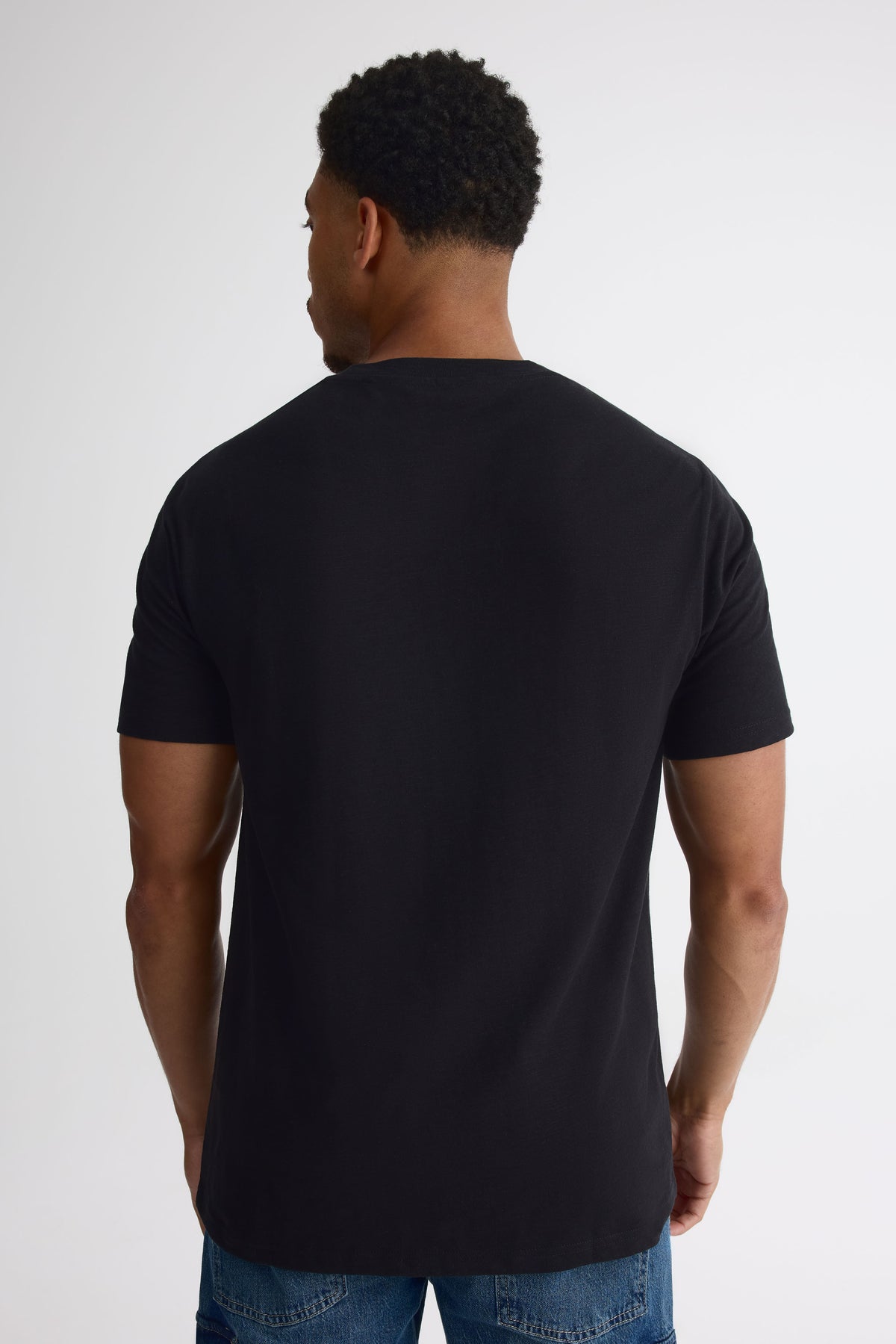 T-shirt à col rond - Homme && NOIR